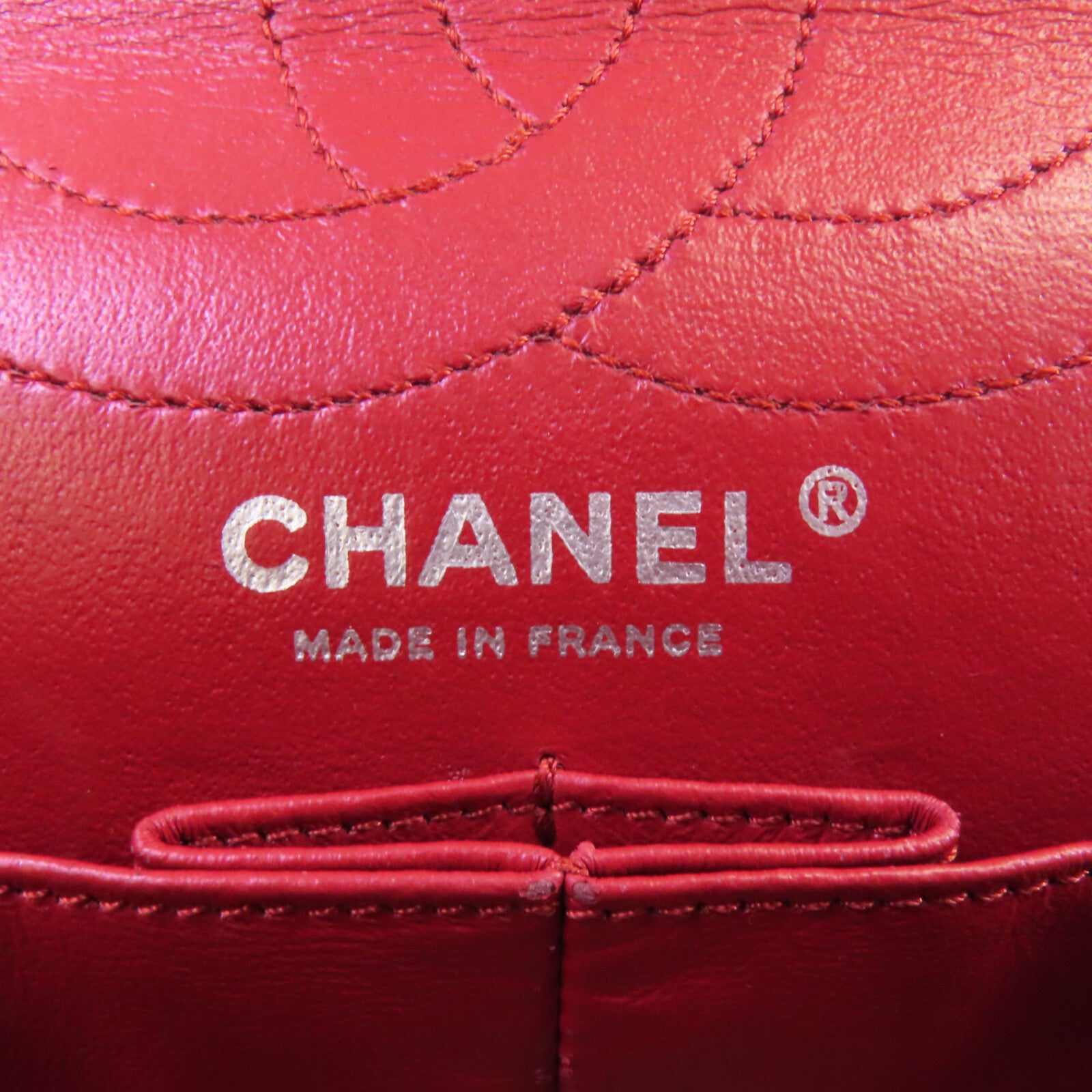 CHANEL 牛皮皮革2.55 Large銀扣鏈帶肩背袋