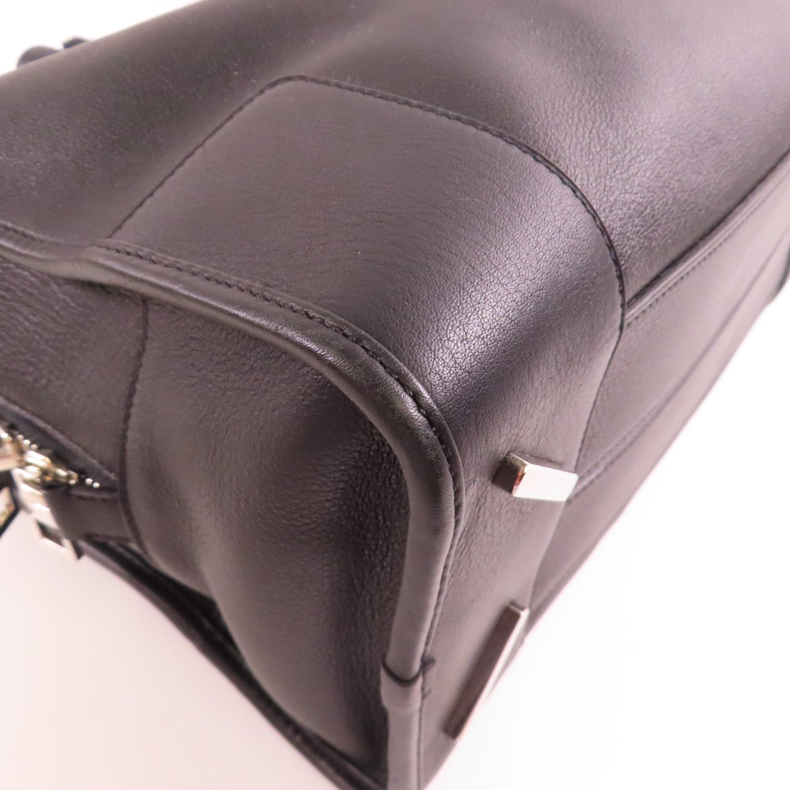 LOEWE 牛皮皮革Amazona銀扣手挽肩背兩用袋