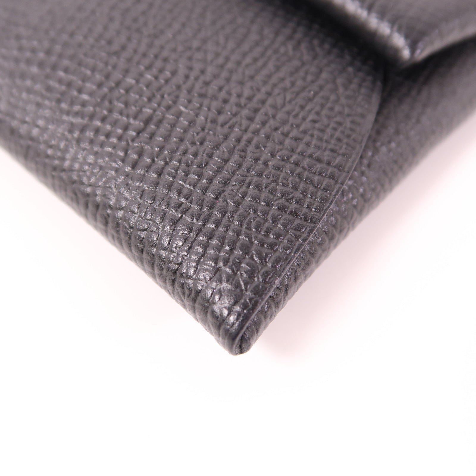 HERMES PHW Bastia Coin Case Epsom Leather Noir