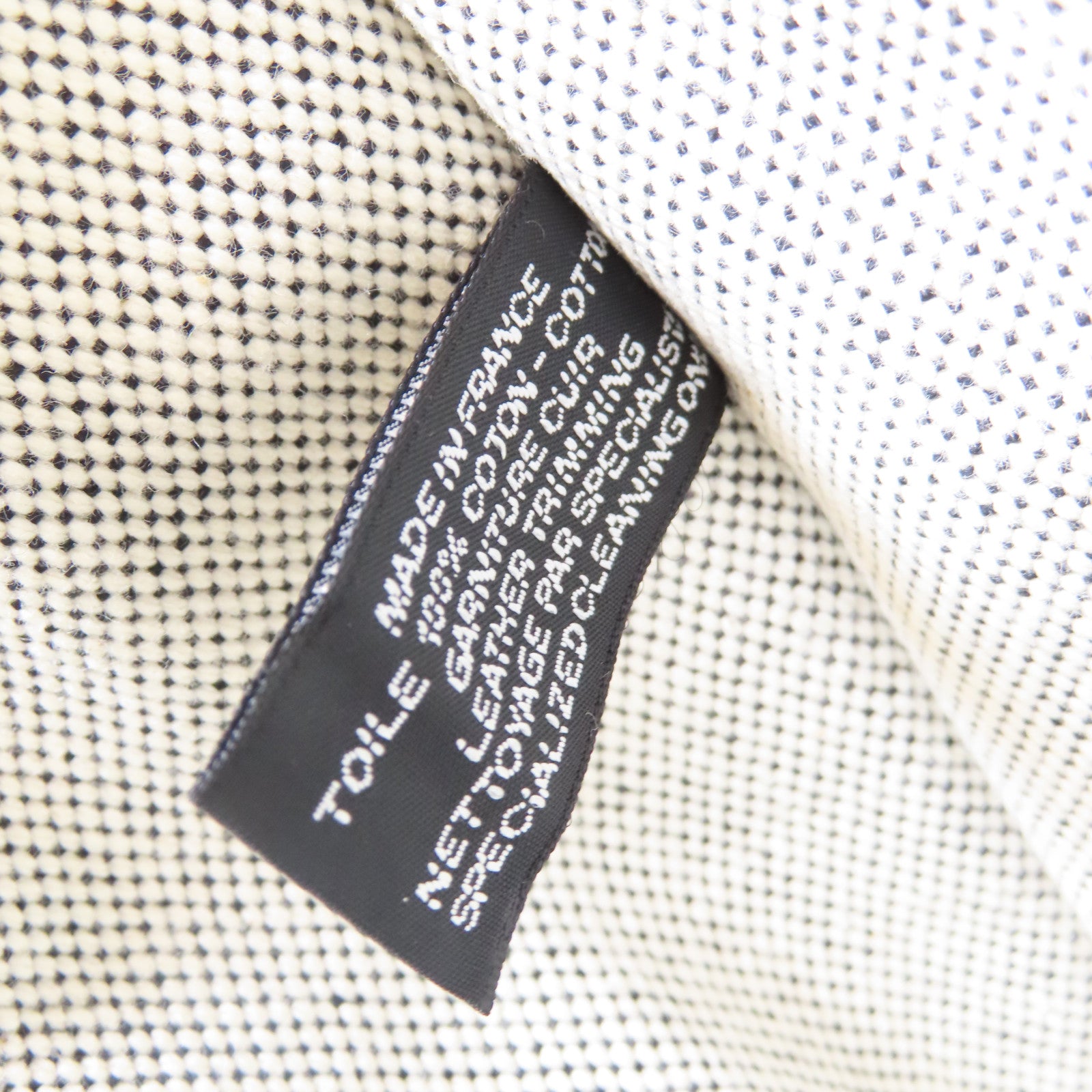 HERMES 【激減優惠】帆布Herline Tote銀扣手挽袋米色
