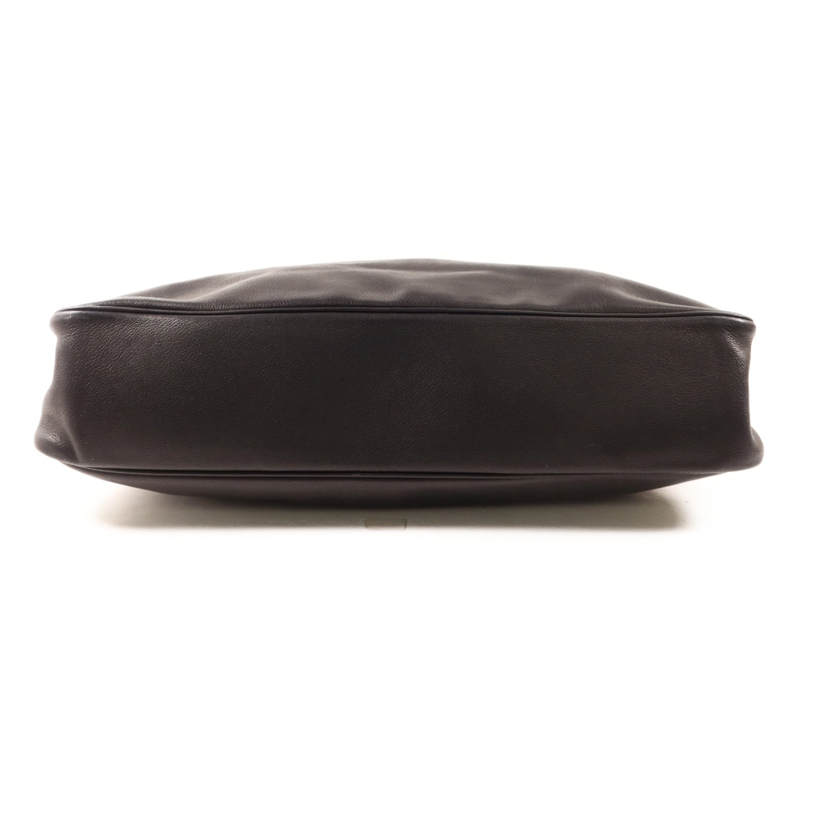 HERMES Evergrain皮革Massai銀扣肩背袋Noir