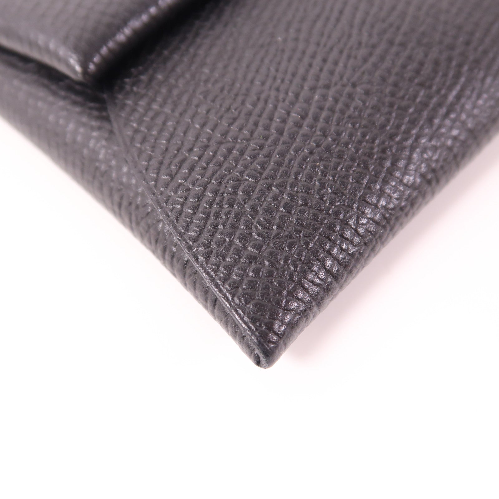 HERMES PHW Bastia Coin Case Epsom Leather Noir
