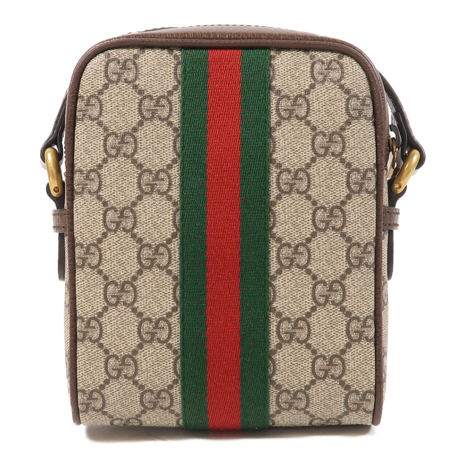 GUCCI 塗層帆布Ophidia GG金扣肩背袋