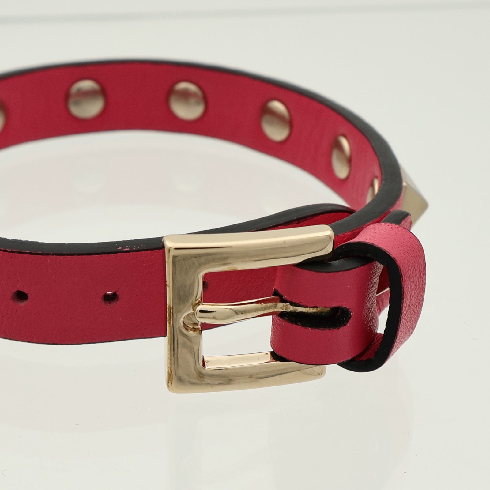 Valentino 牛皮皮革/金屬Rockstud Bracelet手鐲