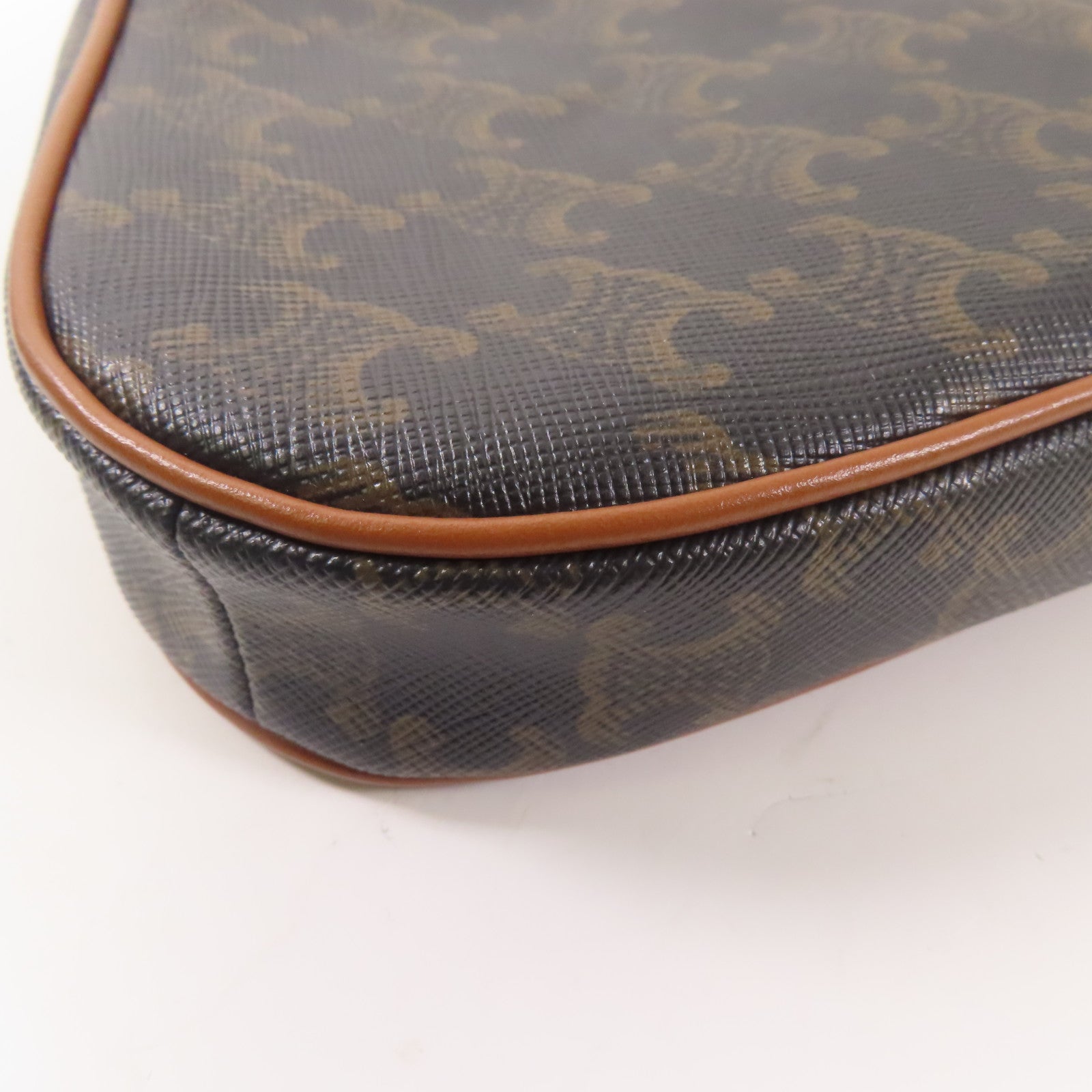 CELINE 塗層帆布Shoulder Bag肩背袋棕色