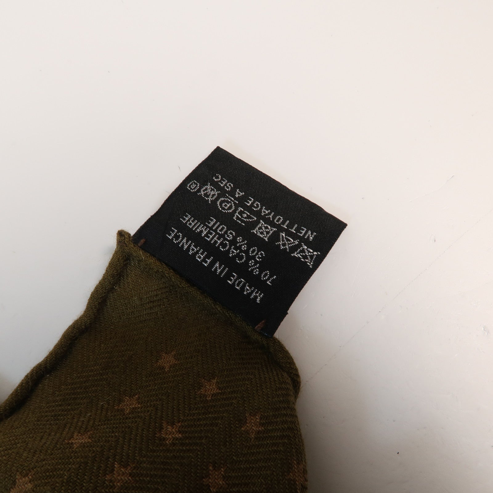 HERMES 羊絨Scarf圍巾Black/Green