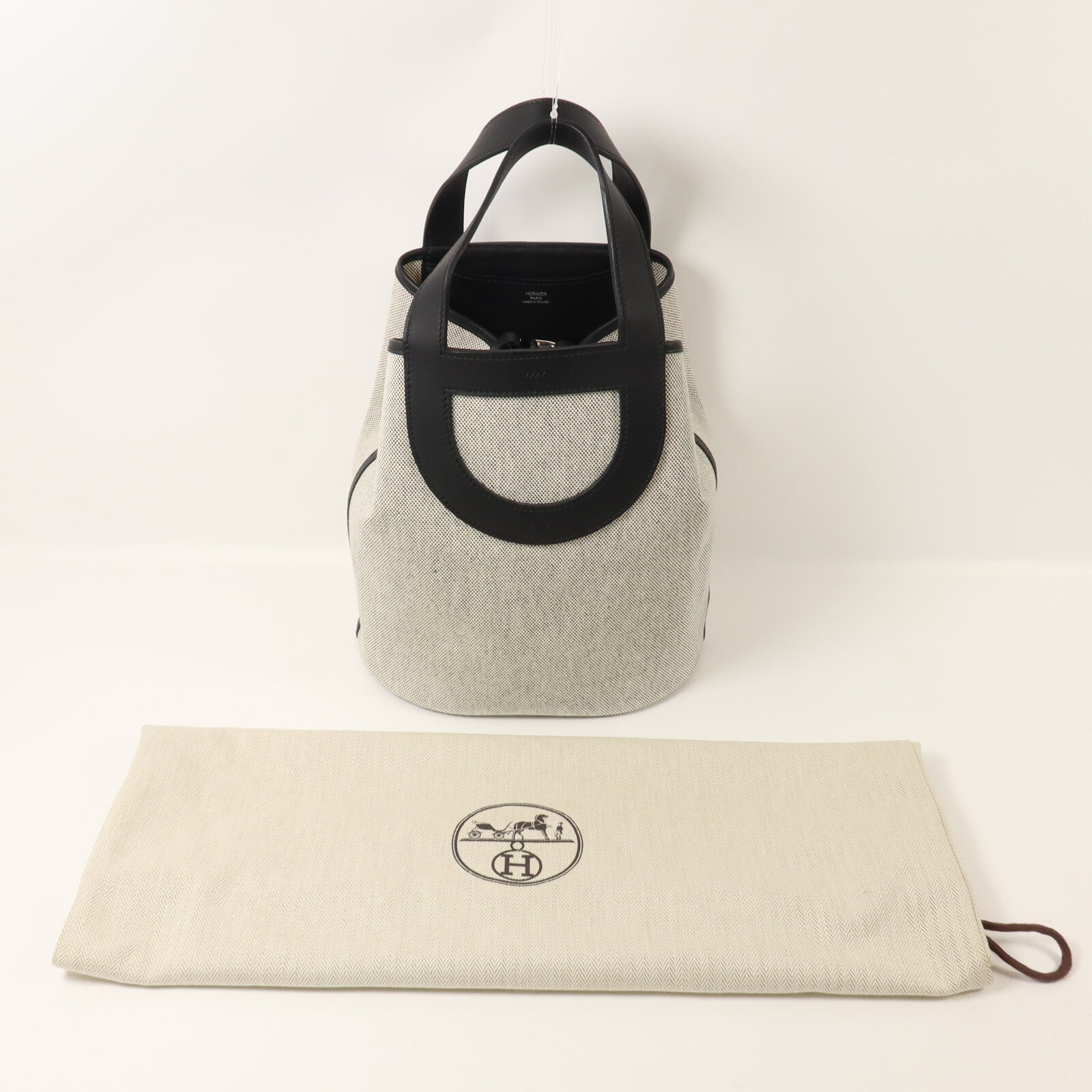 HERMES 帆布/Swift皮革In The Loop 23手挽袋Noir