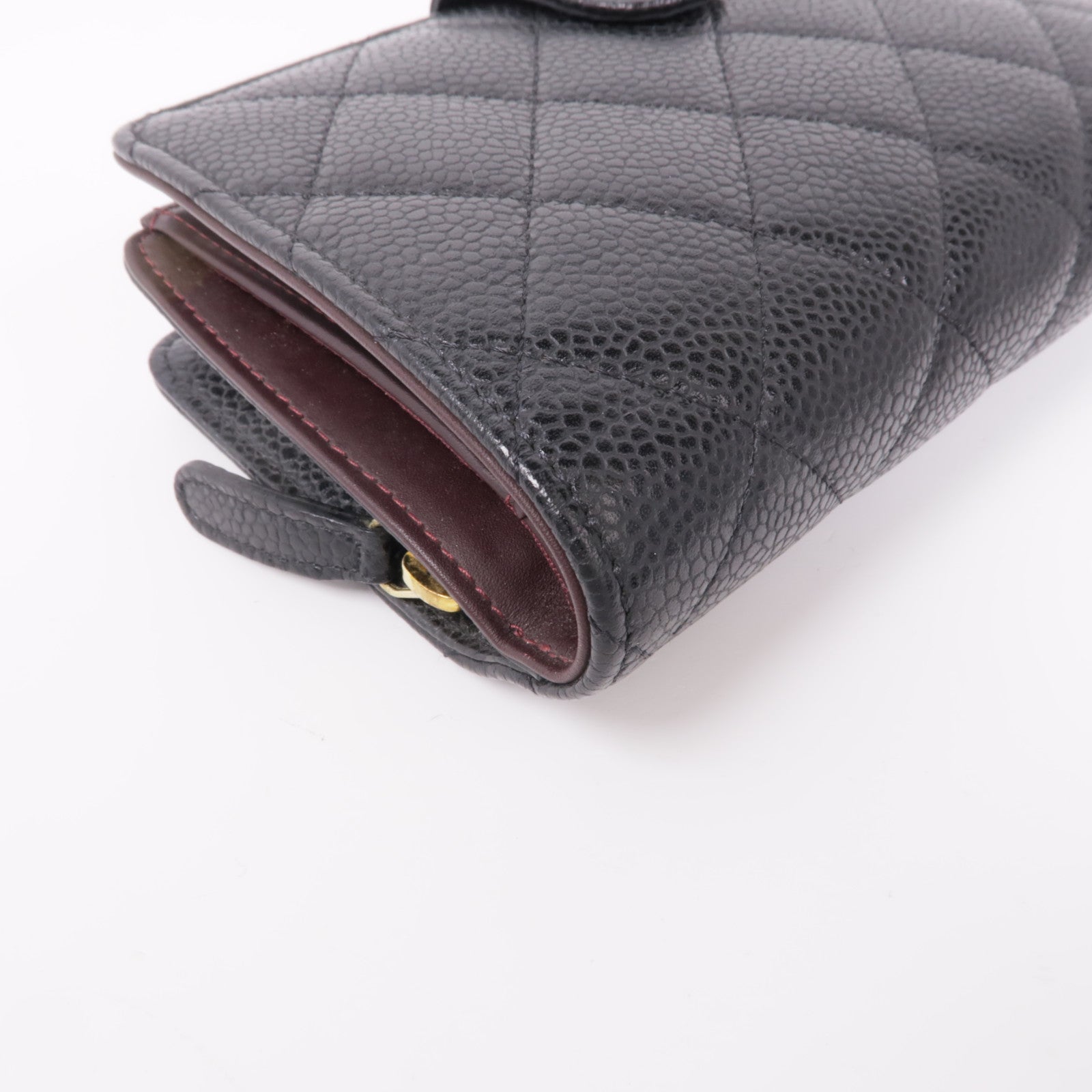 CHANEL 牛皮皮革Wallet金扣錢包