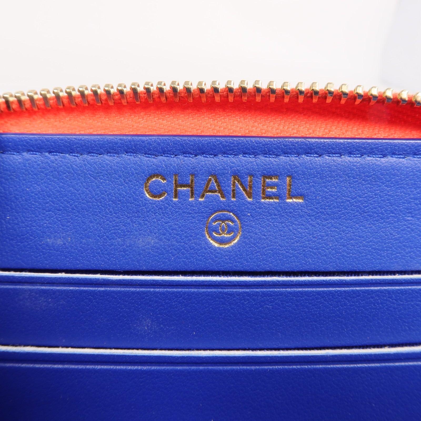 CHANEL 牛皮皮革CC Filigree金扣長錢包