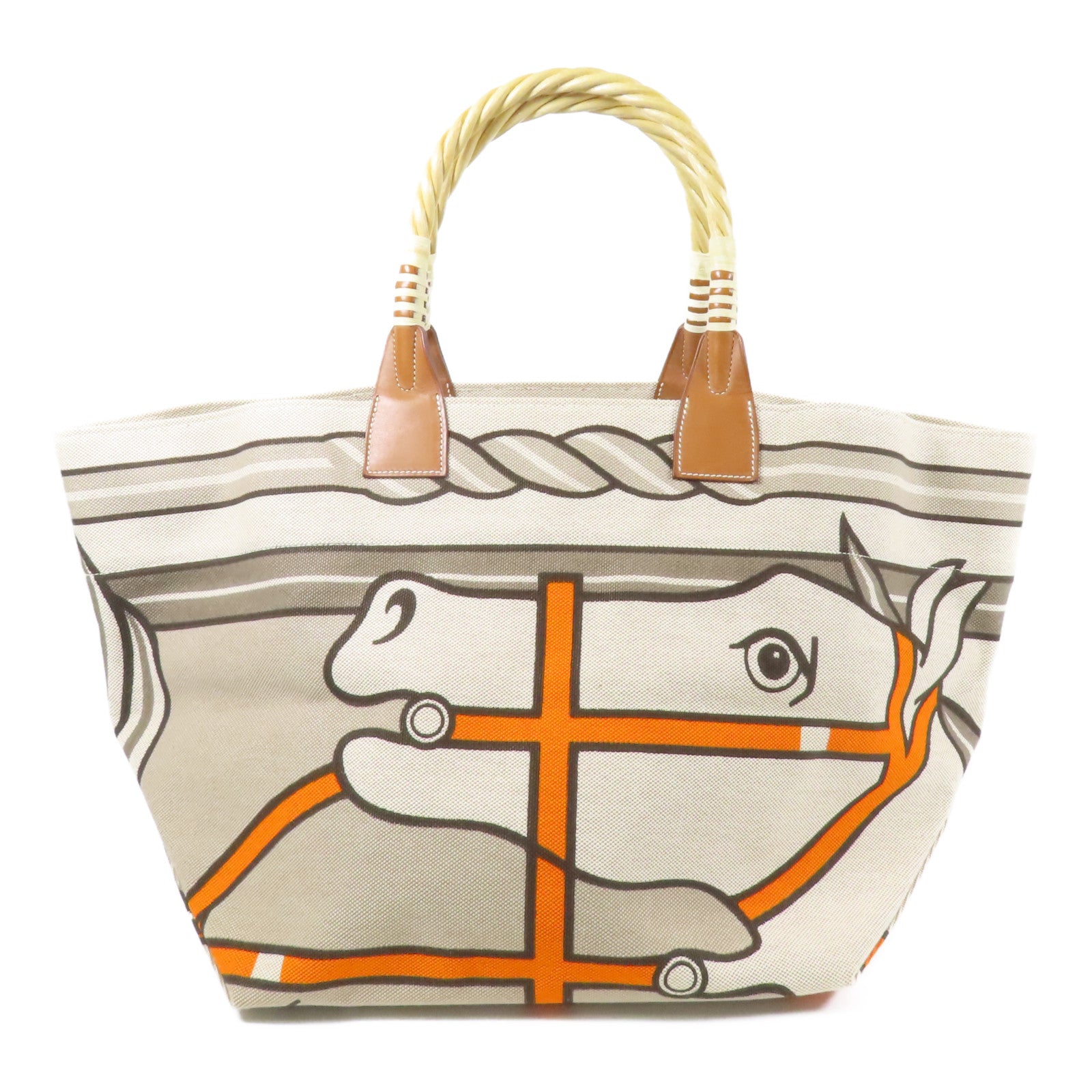 HERMES 帆布Steeple 28肩背袋