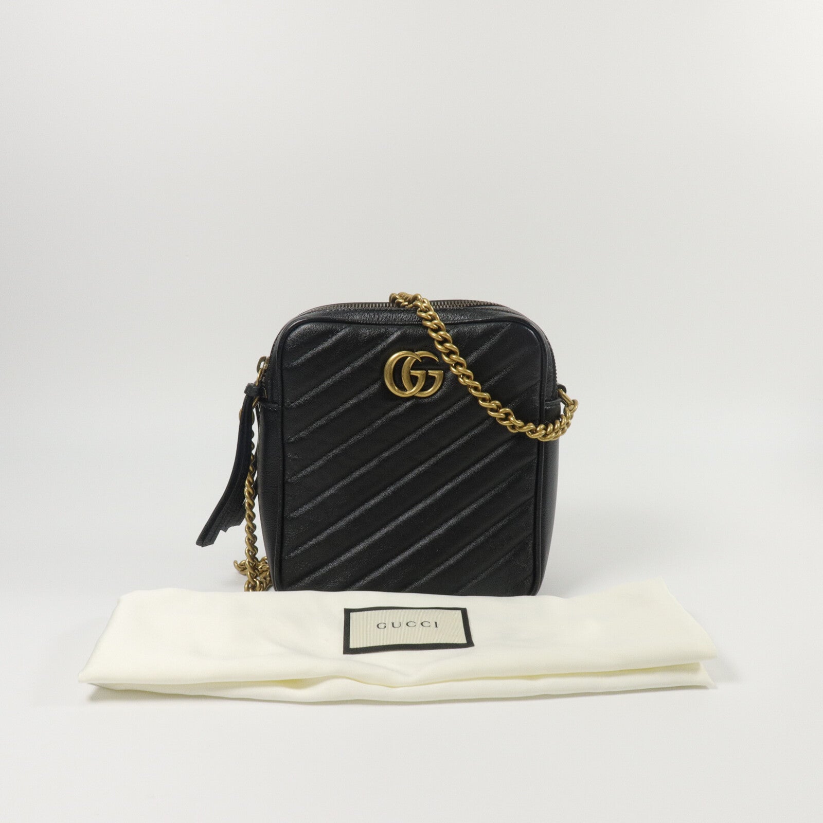 GUCCI 牛皮皮革GG Marmont肩背袋