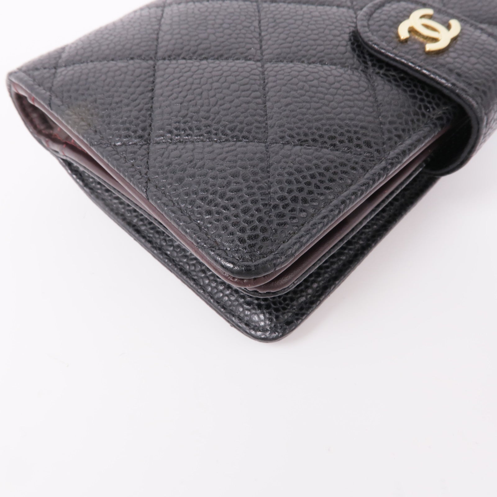CHANEL 牛皮皮革Wallet金扣錢包