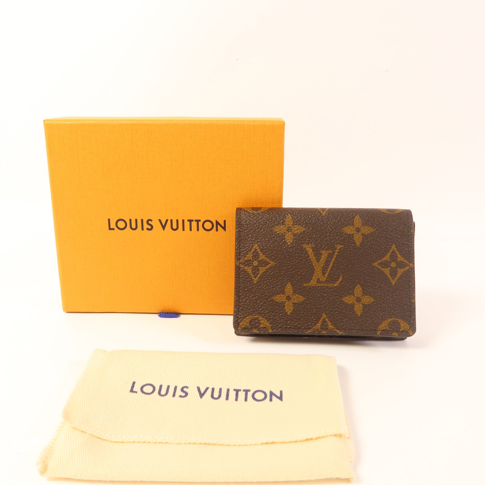 LOUIS VUITTON Monogram Enveloppe Carte De Visite金扣Card Case