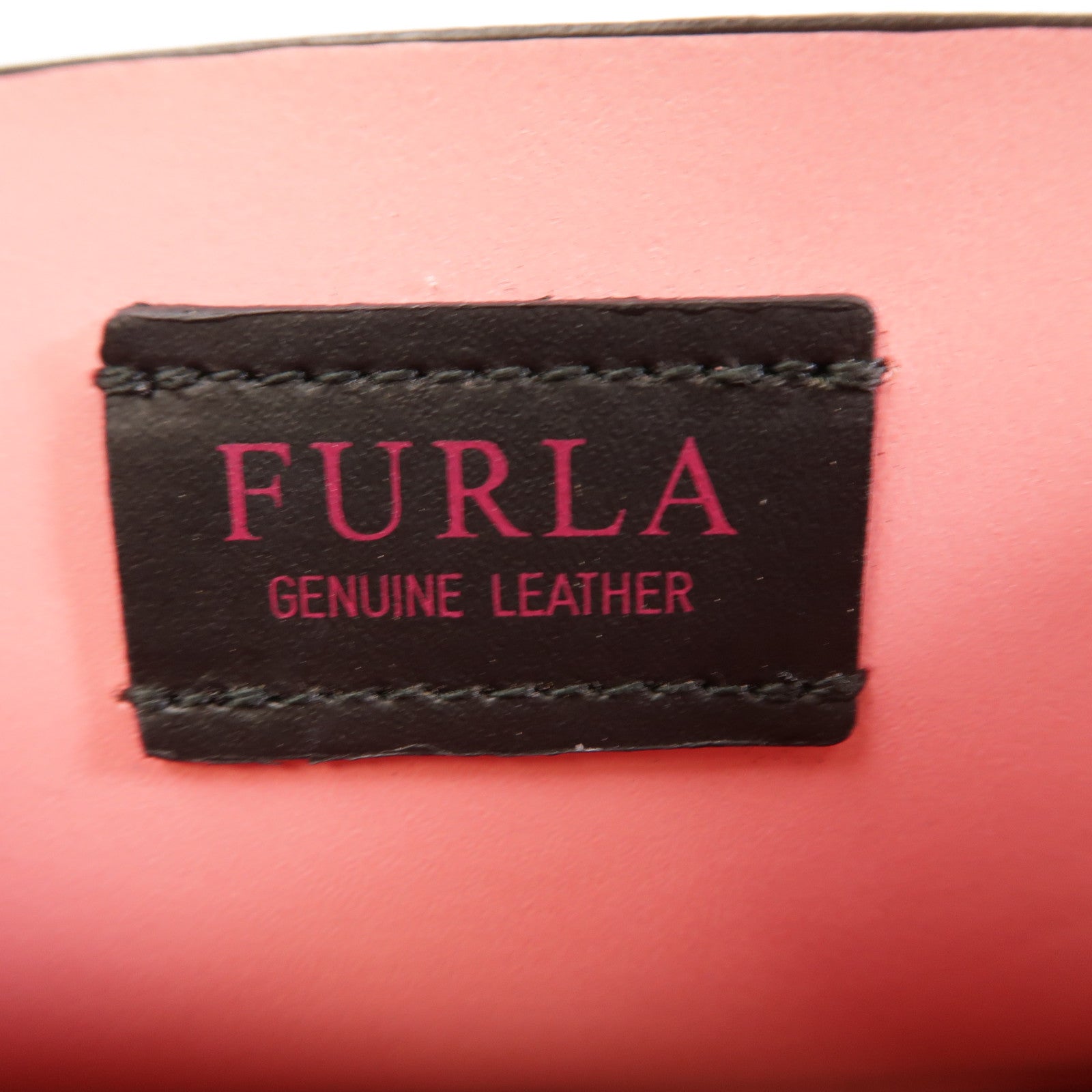 Furla 皮革Shoulder Bag金扣肩背袋粉紅色