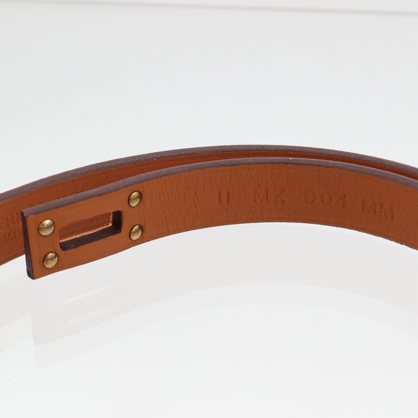 HERMES Swift皮革Mini Kelly Double Tour Bracelet手鐲Rose Sakura