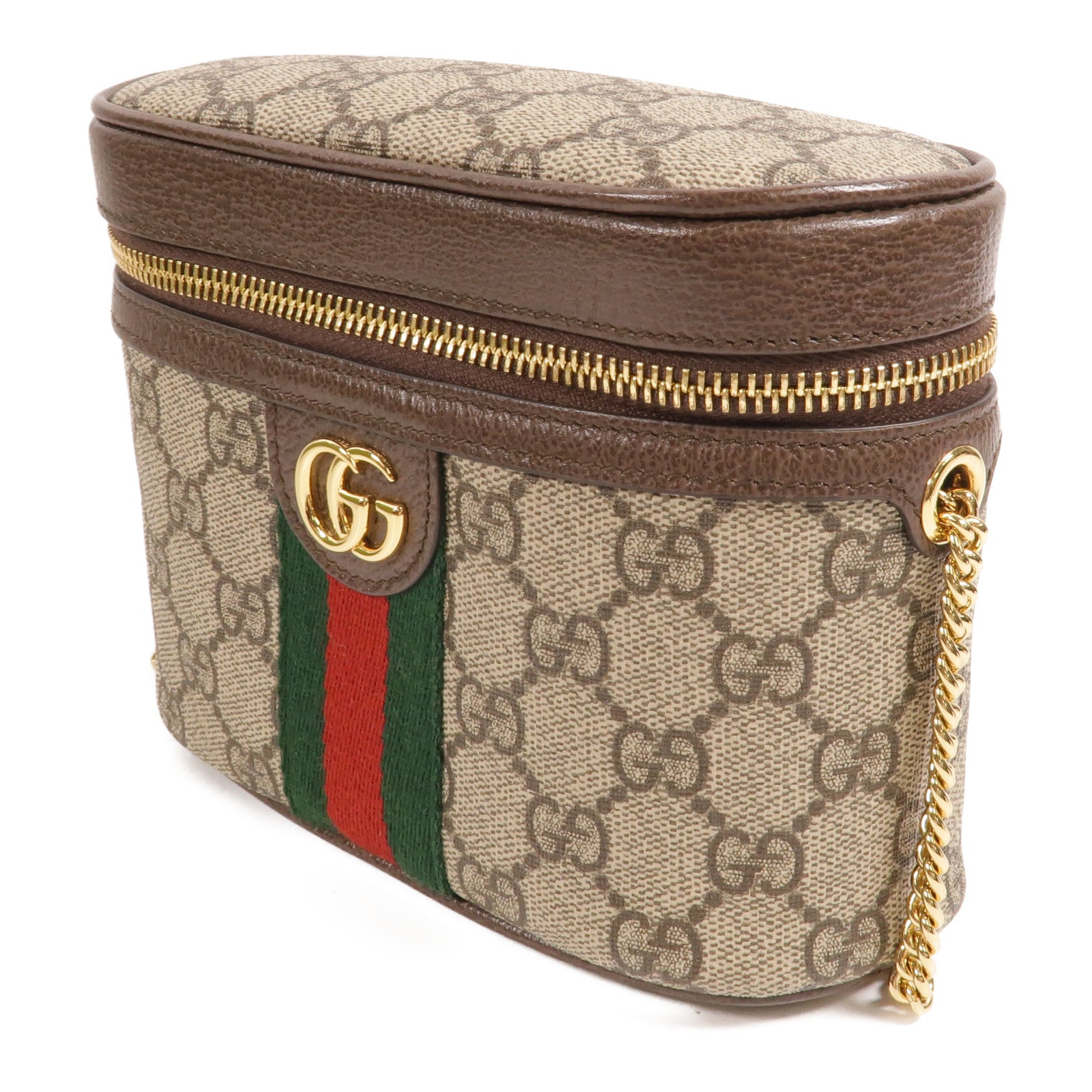 GUCCI 塗層帆布GG Supreme Ophidia腰包/鏈帶肩背袋