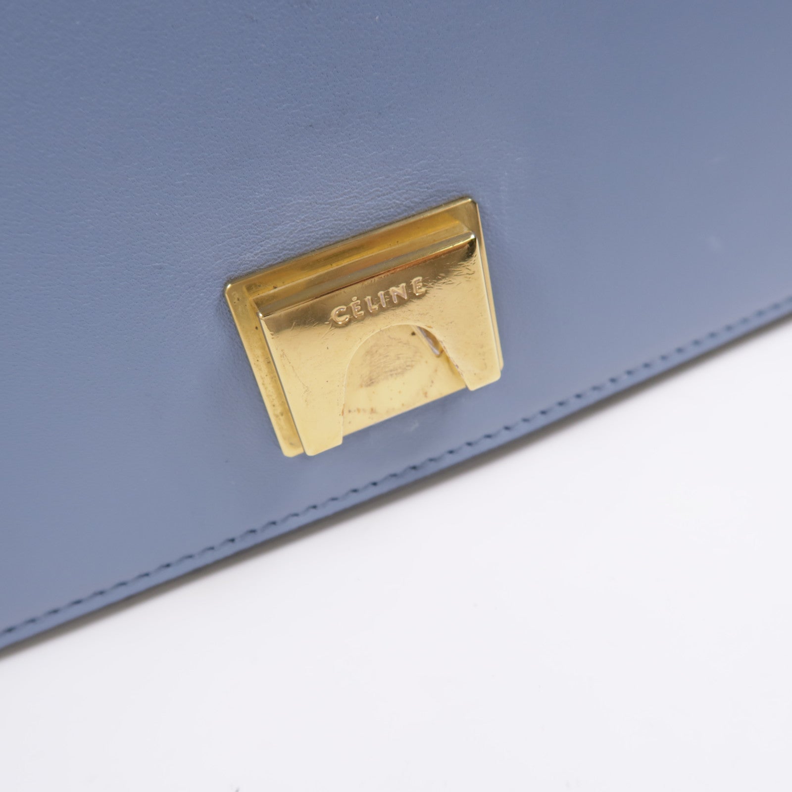 CELINE 牛皮皮革Flame Bag金扣肩背袋