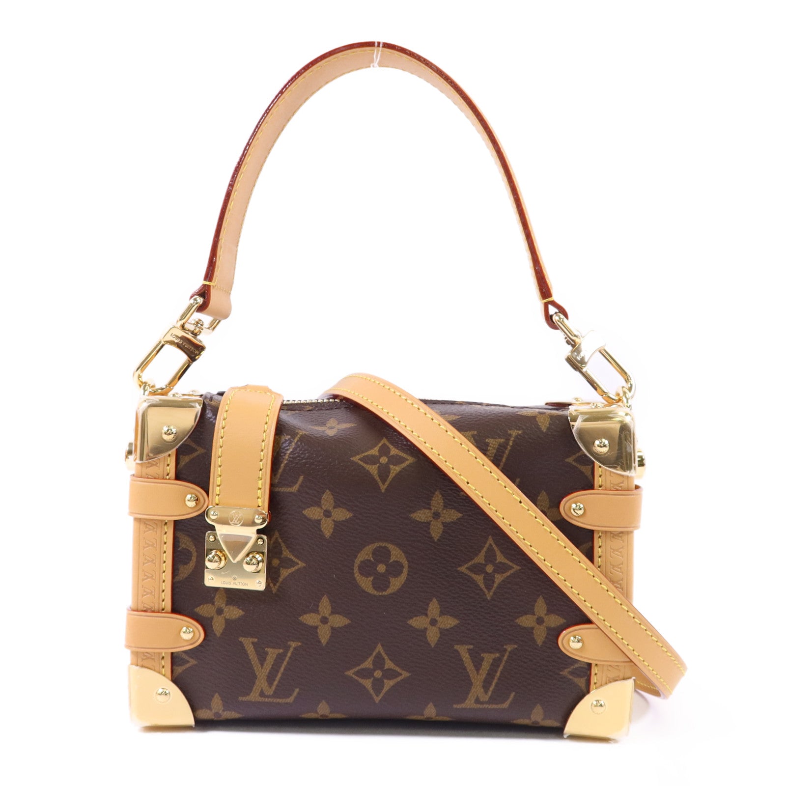 LOUIS VUITTON Monogram Side Trunk PM金扣手挽肩背兩用袋