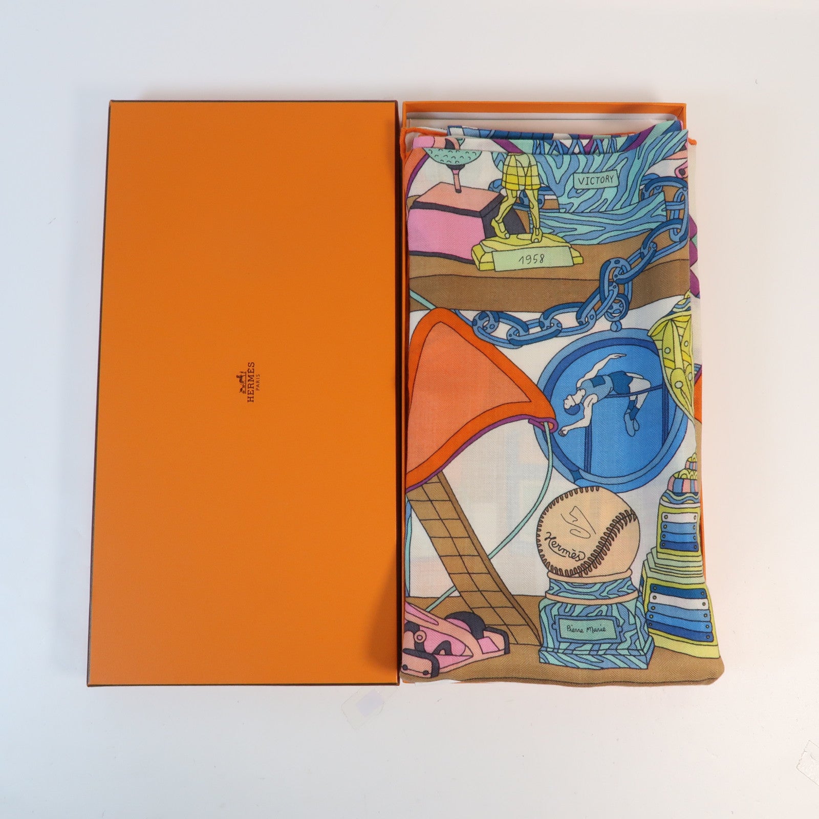 HERMES 【激減優惠】羊絨Scarf圍巾Multicolor