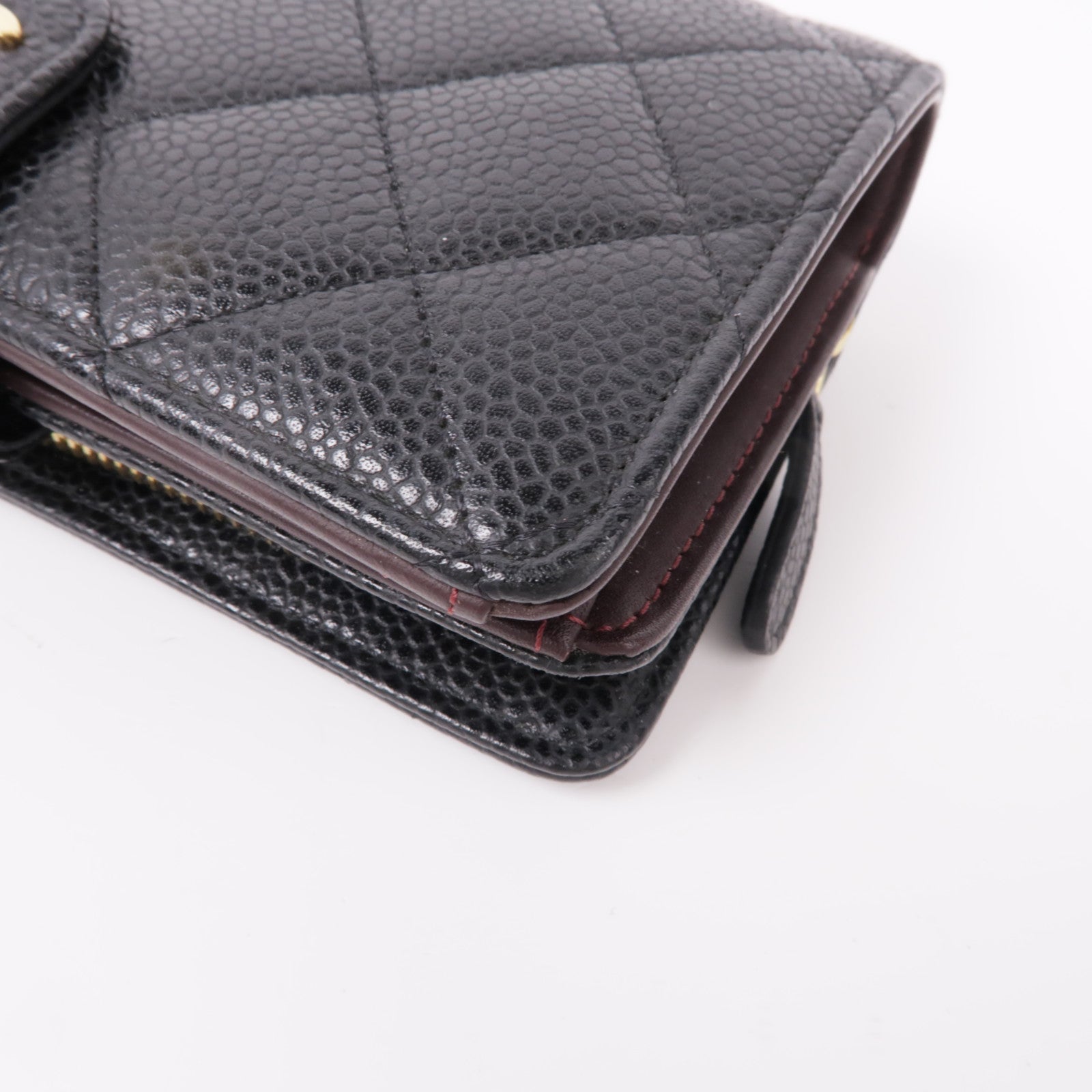 CHANEL 牛皮皮革Wallet金扣錢包