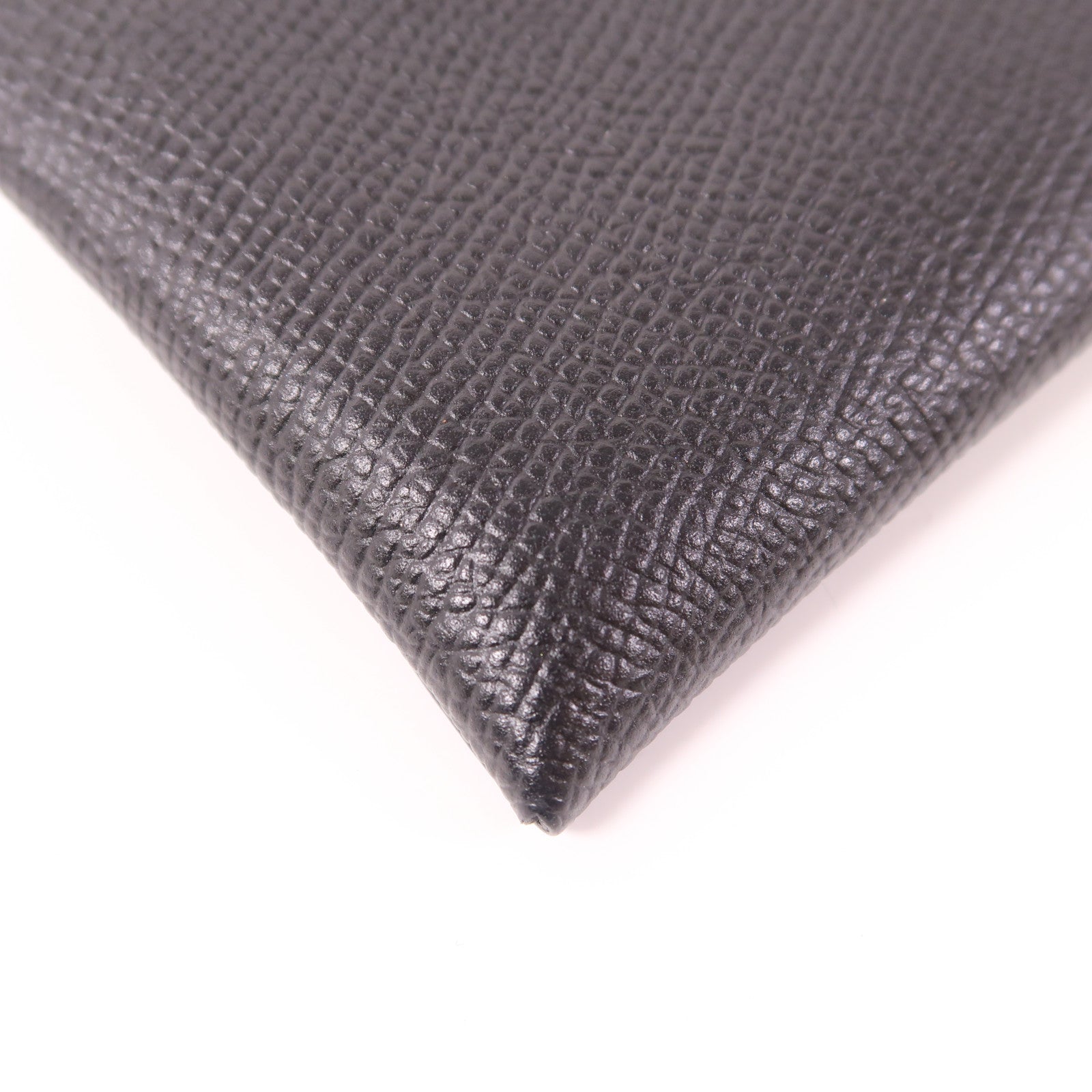 HERMES PHW Bastia Coin Case Epsom Leather Noir