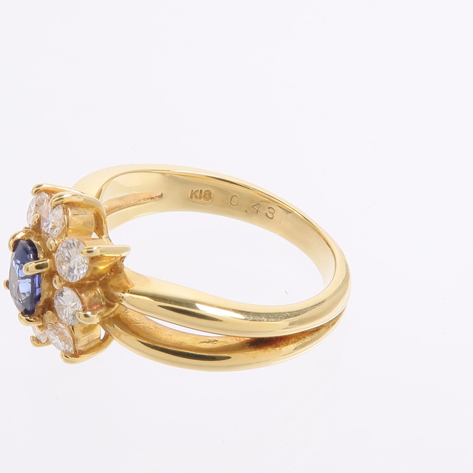 JEWELRY 18K黃金Sapphire Diamond藍寶石/鑽石戒指