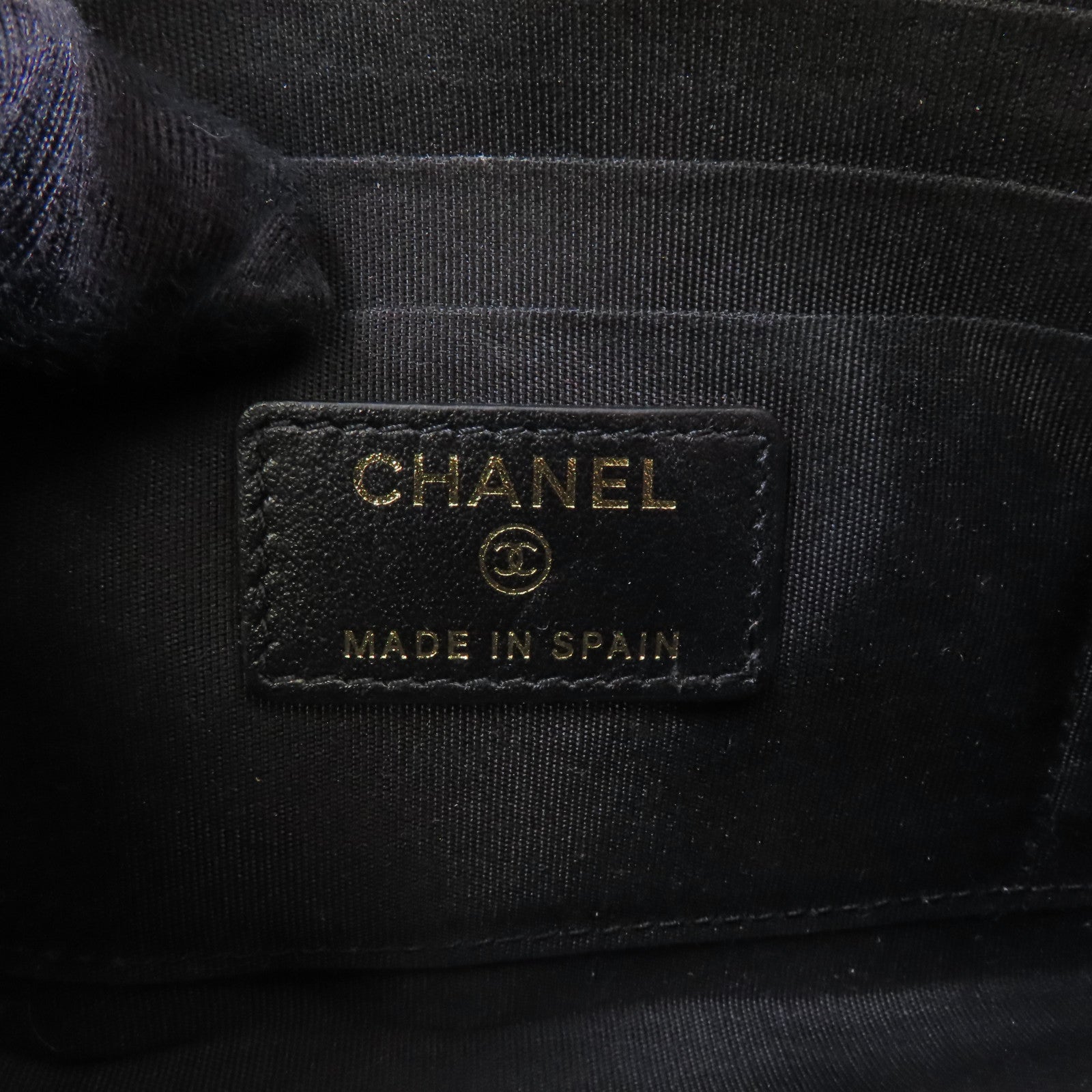 CHANEL 菱格牛皮皮革Long Wallet錢包深藍色