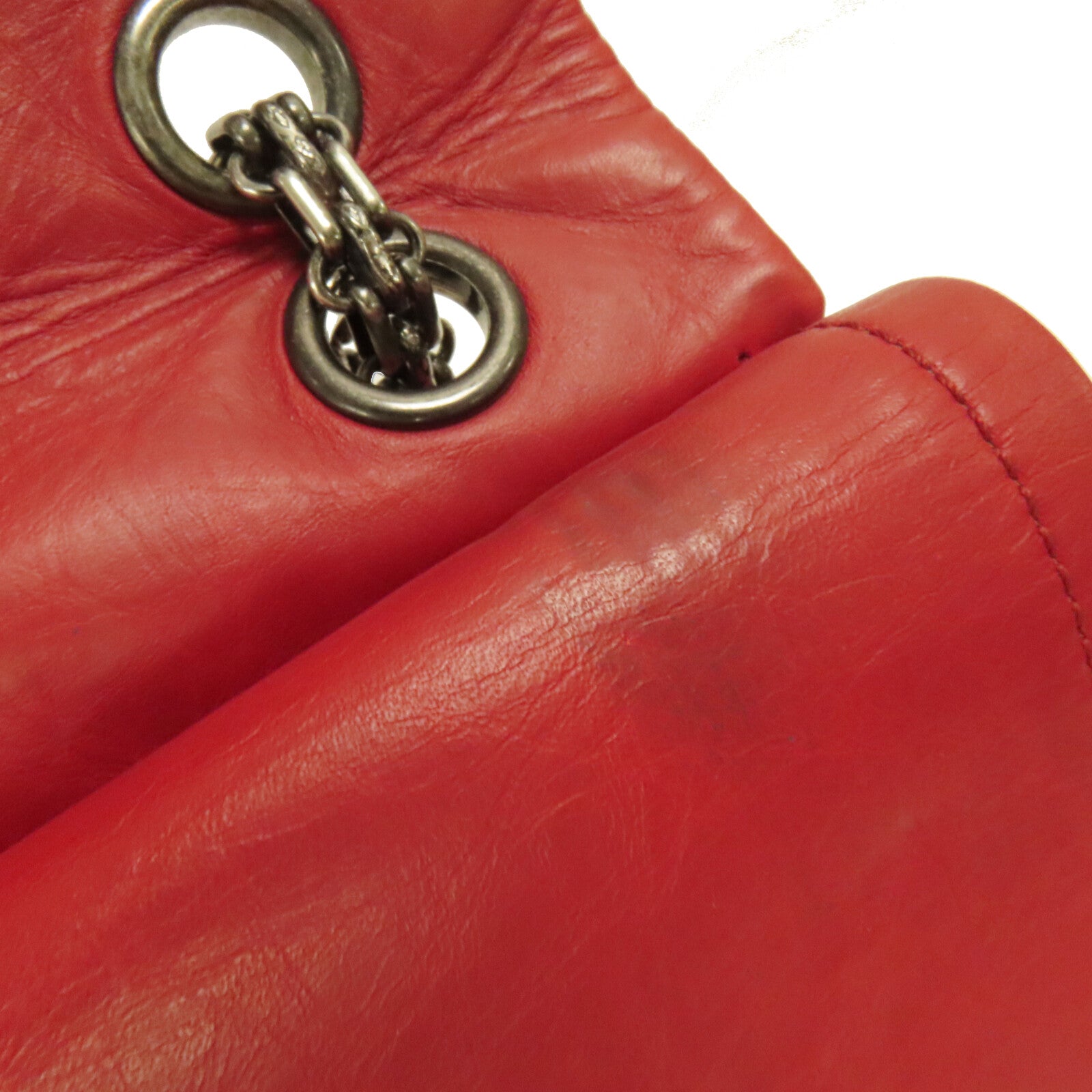 CHANEL 牛皮皮革2.55 Large銀扣鏈帶肩背袋