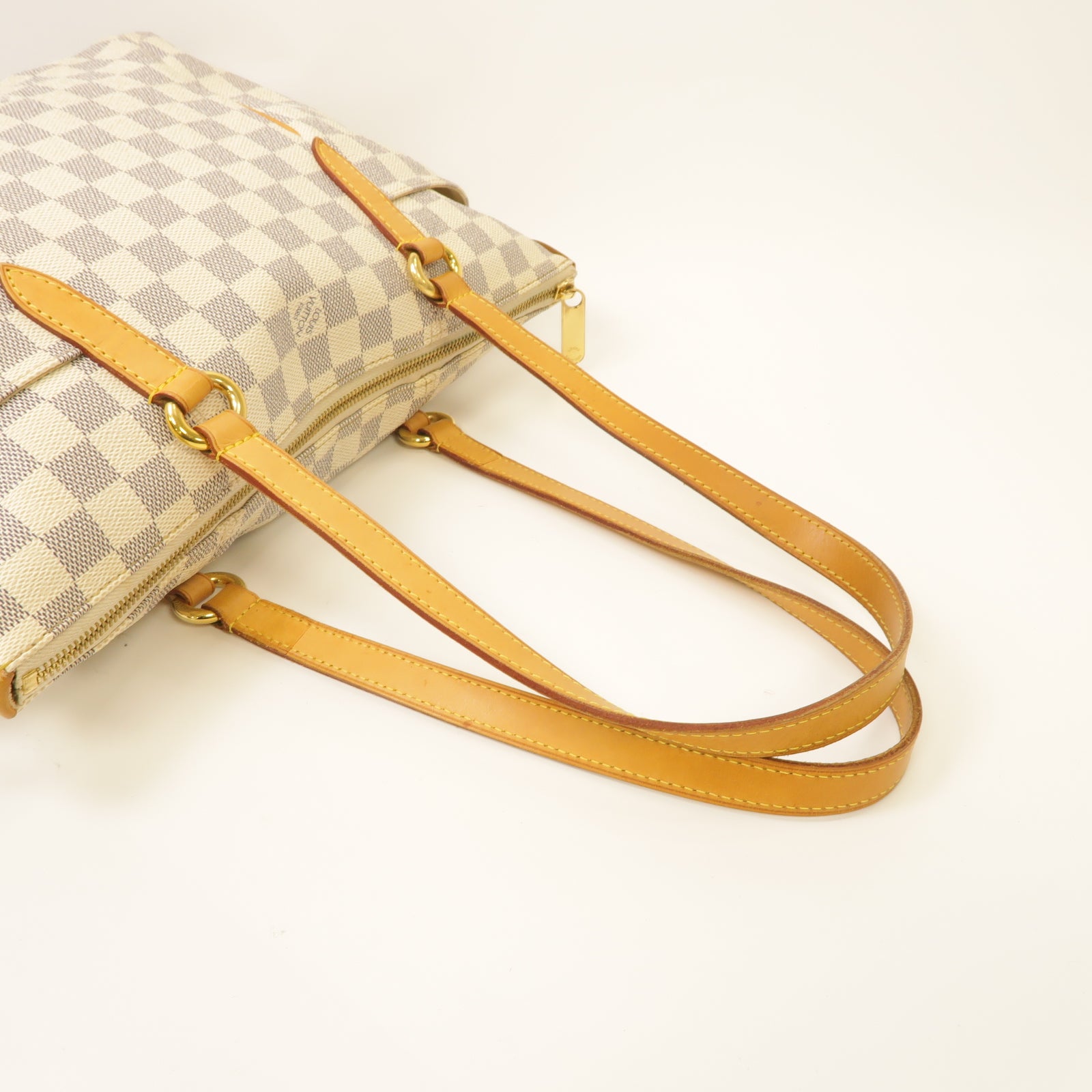 LOUIS VUITTON 【激減優惠】Damier Azur Totally PM金扣肩背袋白色