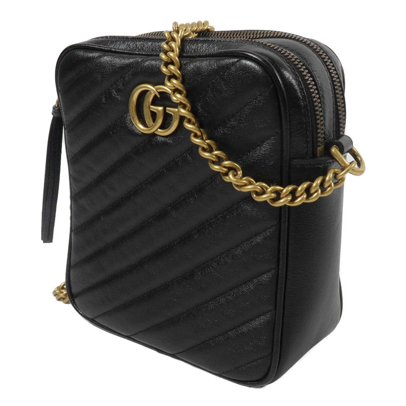 GUCCI 牛皮皮革GG Marmont肩背袋