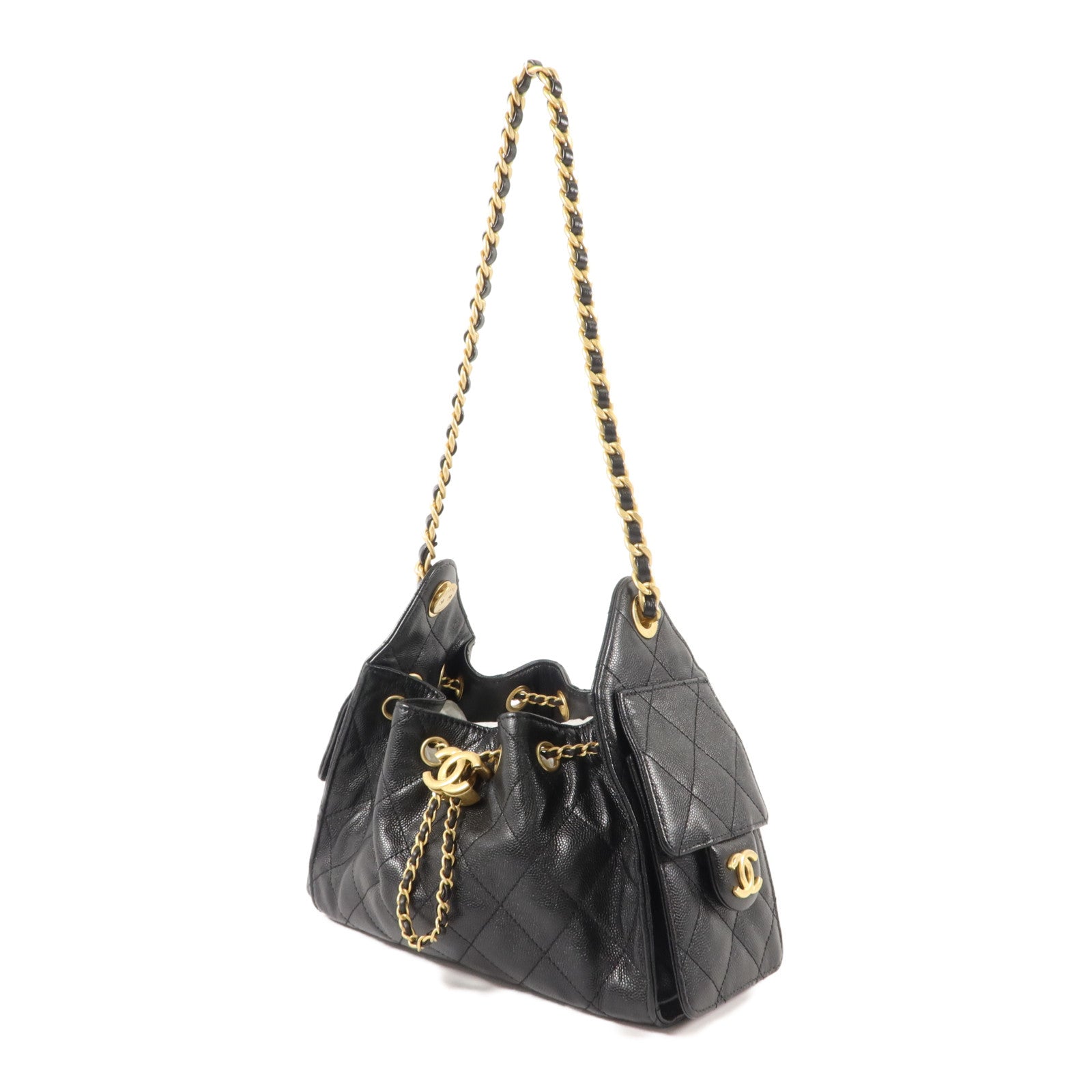 CHANEL 牛皮皮革25 Mini鏈帶肩背袋
