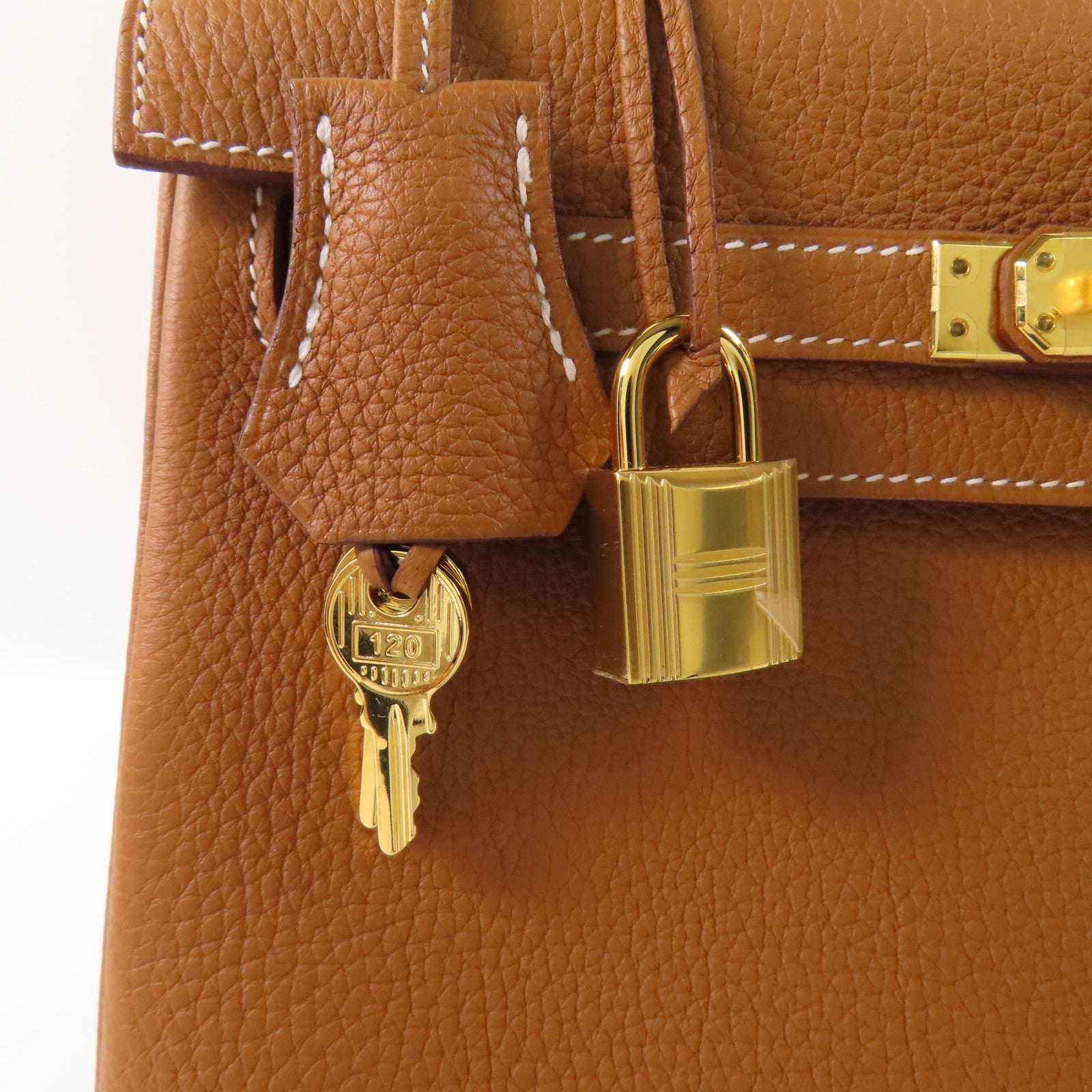 HERMES 【激減優惠】Togo皮革Kelly 25金扣手挽肩背兩用袋Gold