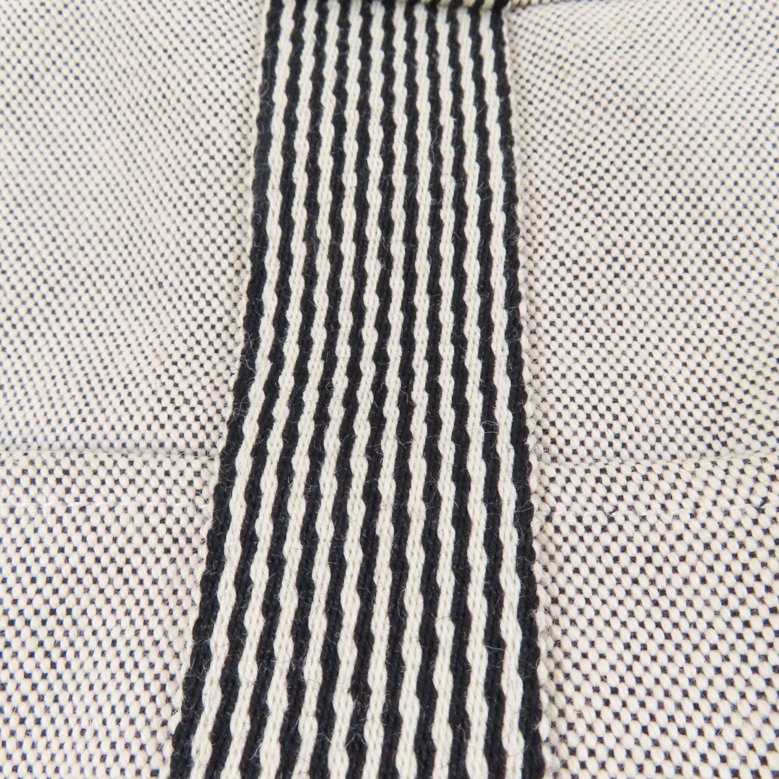 HERMES 【激減優惠】帆布Herline Tote銀扣手挽袋米色