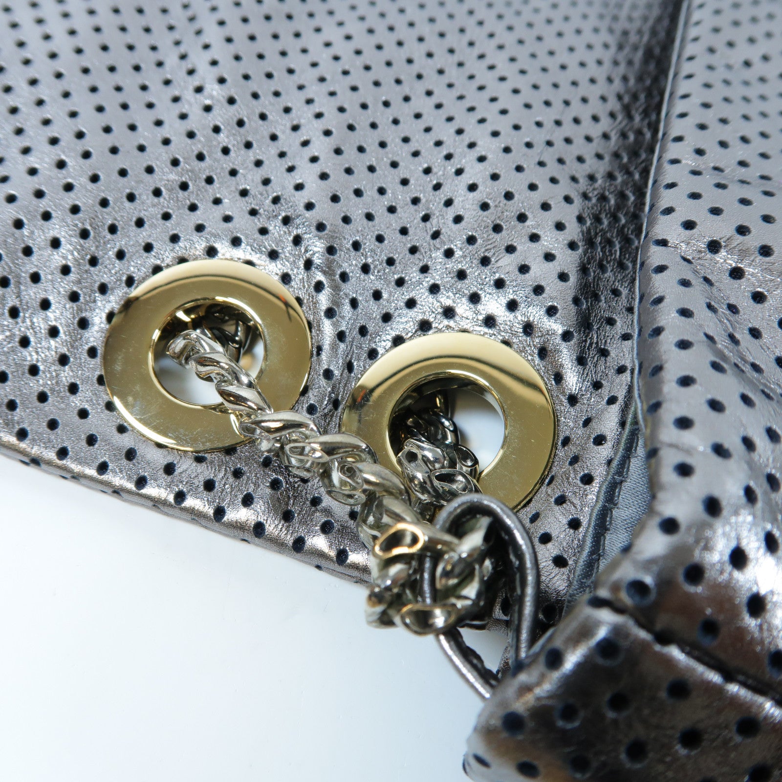CHANEL 【激減優惠】牛皮皮革2.55 Chain Shoulder Bag金扣鏈帶肩背袋銀色