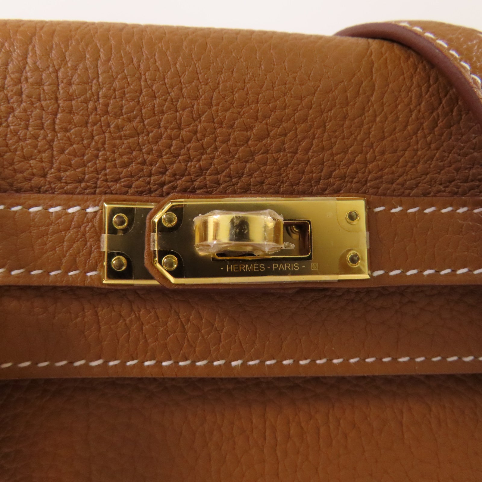 HERMES 【激減優惠】Togo皮革Kelly 25金扣手挽肩背兩用袋Gold