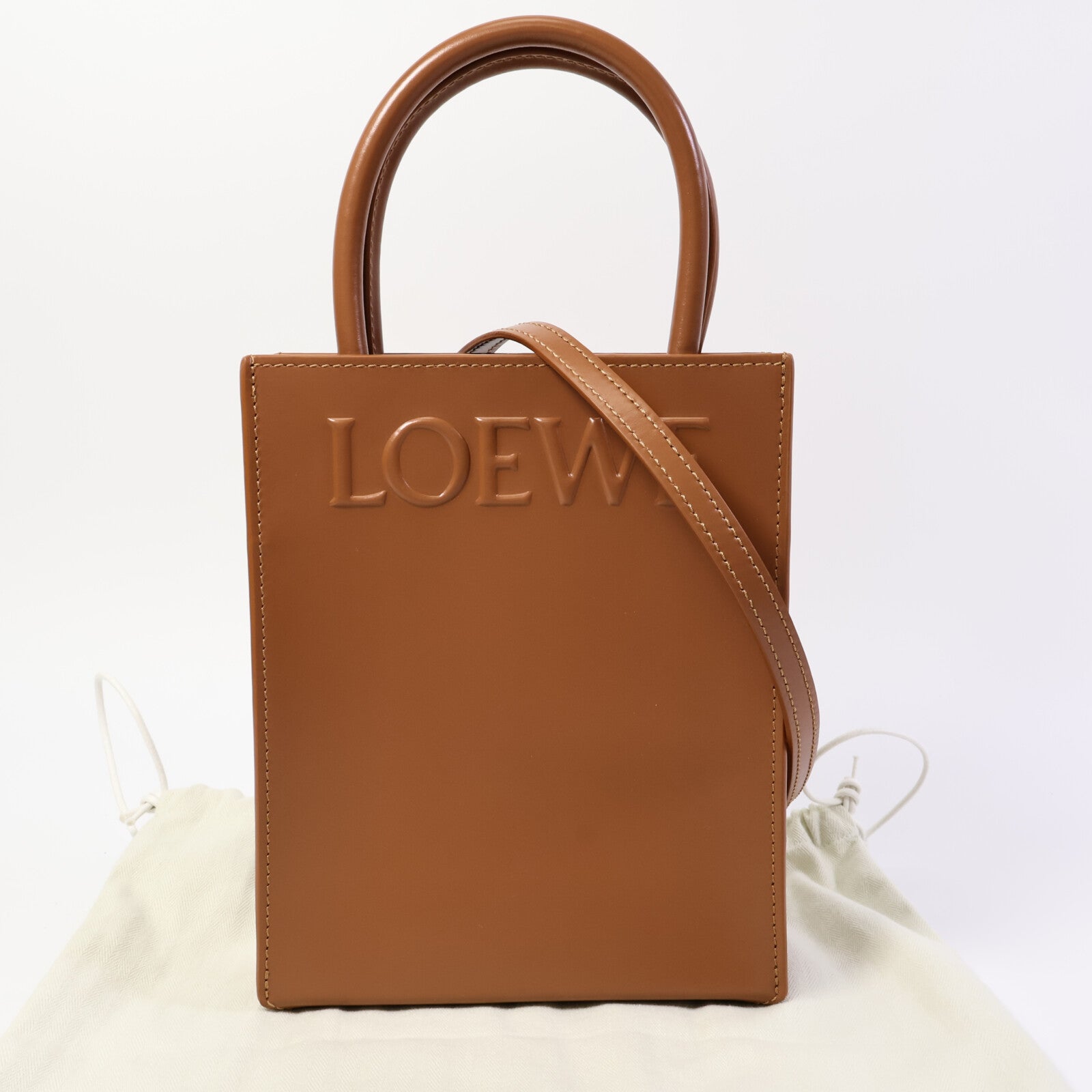 LOEWE 牛皮皮革Standard A5 Tote Bag手挽肩背兩用袋