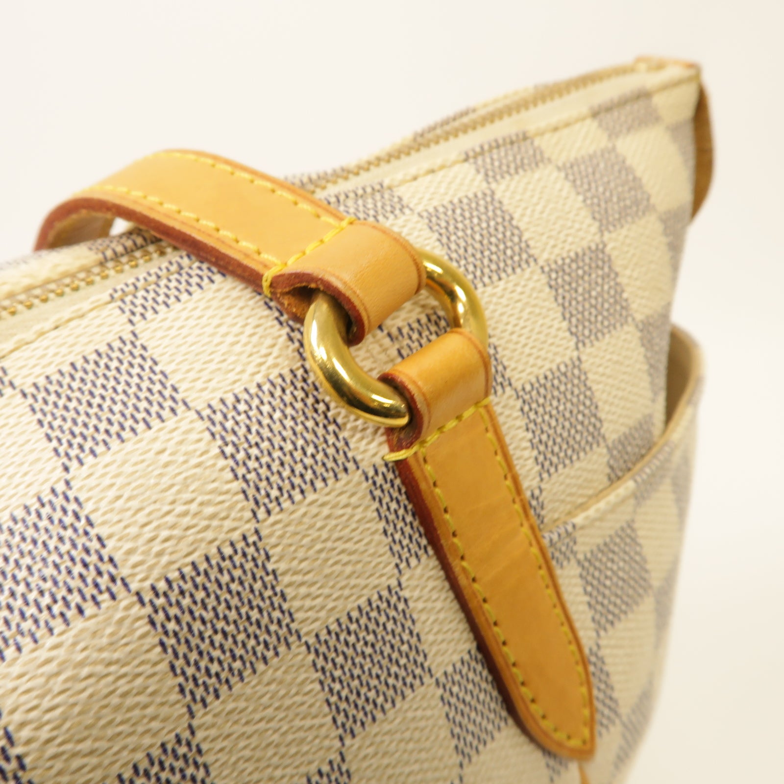 LOUIS VUITTON 【激減優惠】Damier Azur Totally PM金扣肩背袋白色