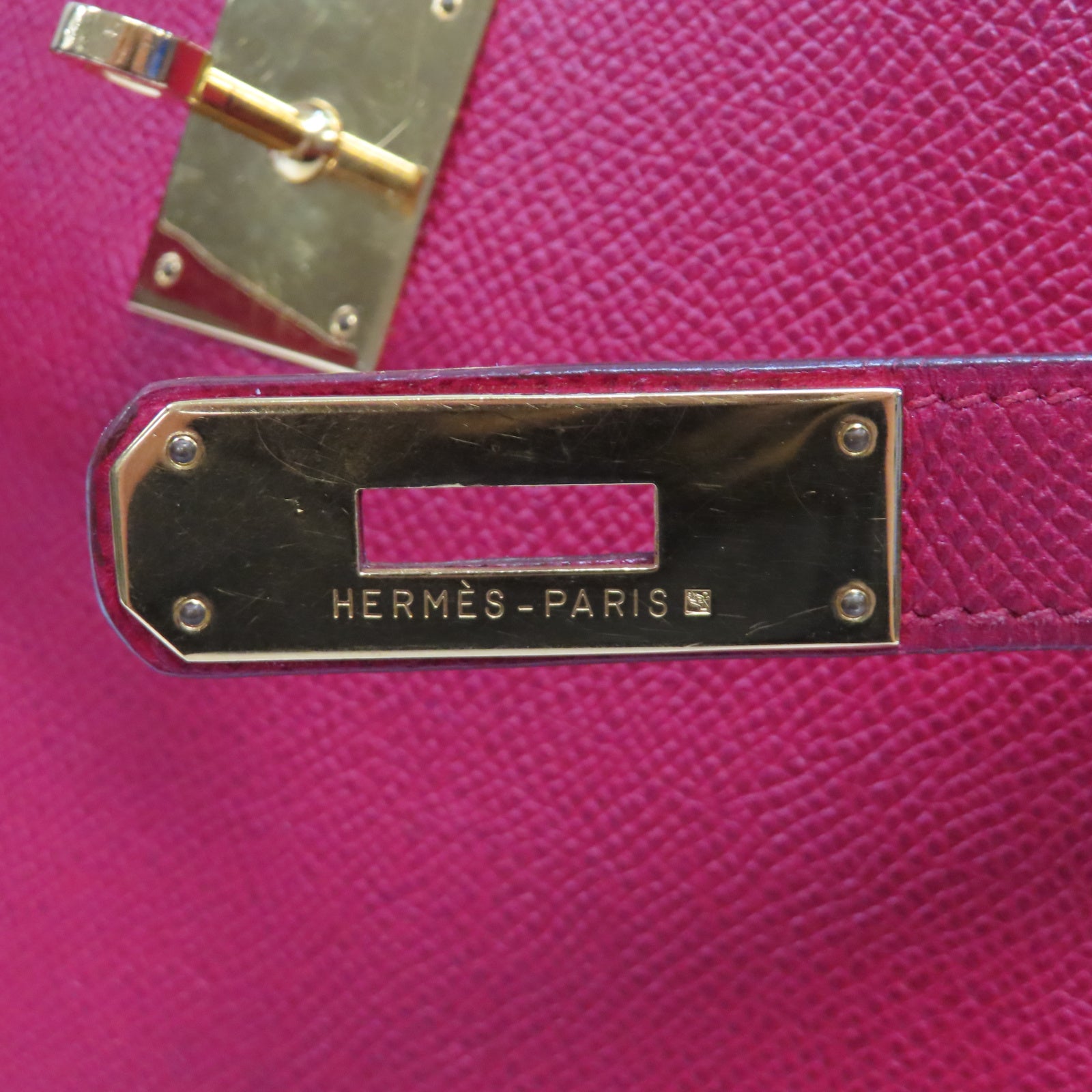 HERMES Epsom皮革Kelly 28金扣手挽肩背兩用袋紅色