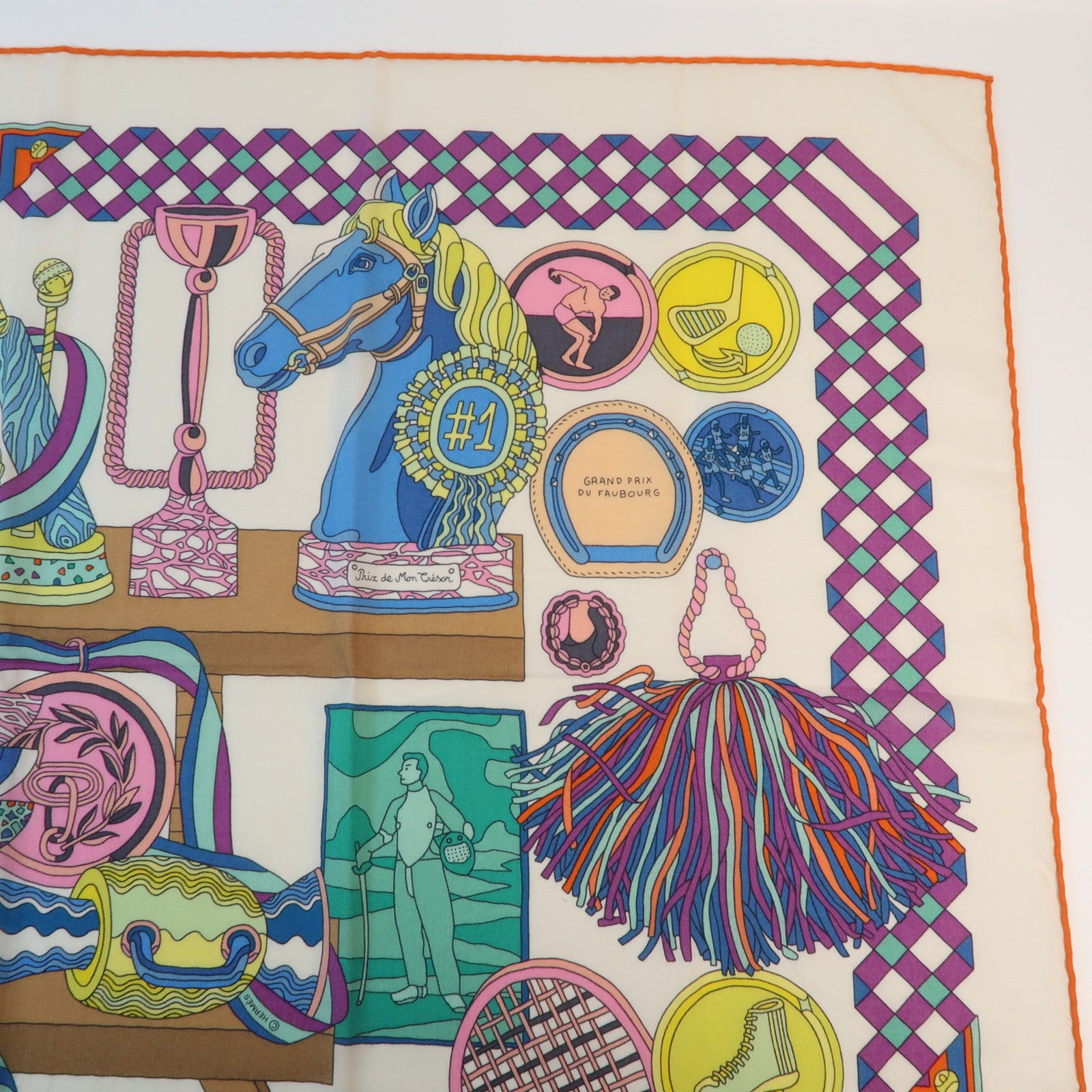 HERMES 【激減優惠】羊絨Scarf圍巾Multicolor