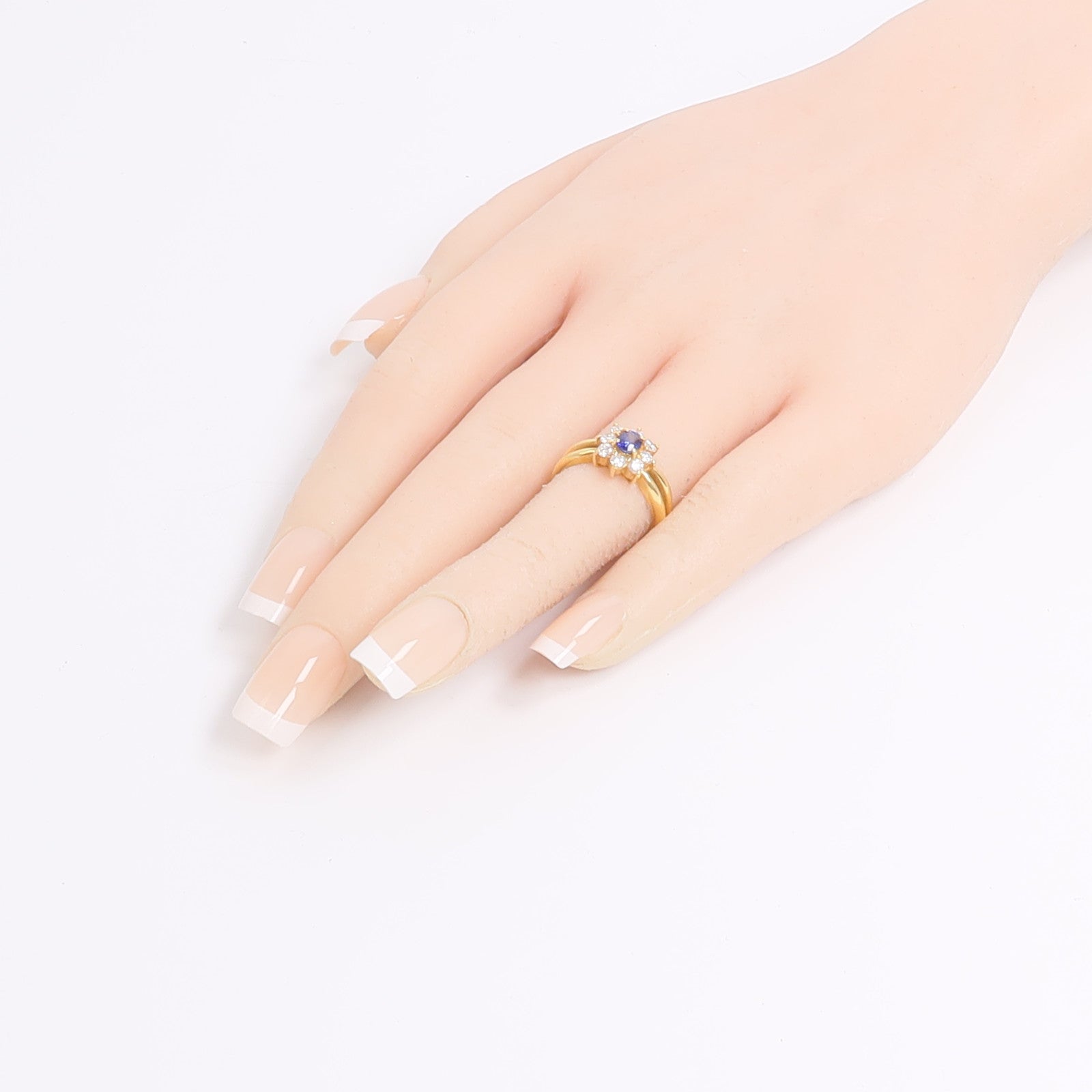 JEWELRY 18K黃金Sapphire Diamond藍寶石/鑽石戒指