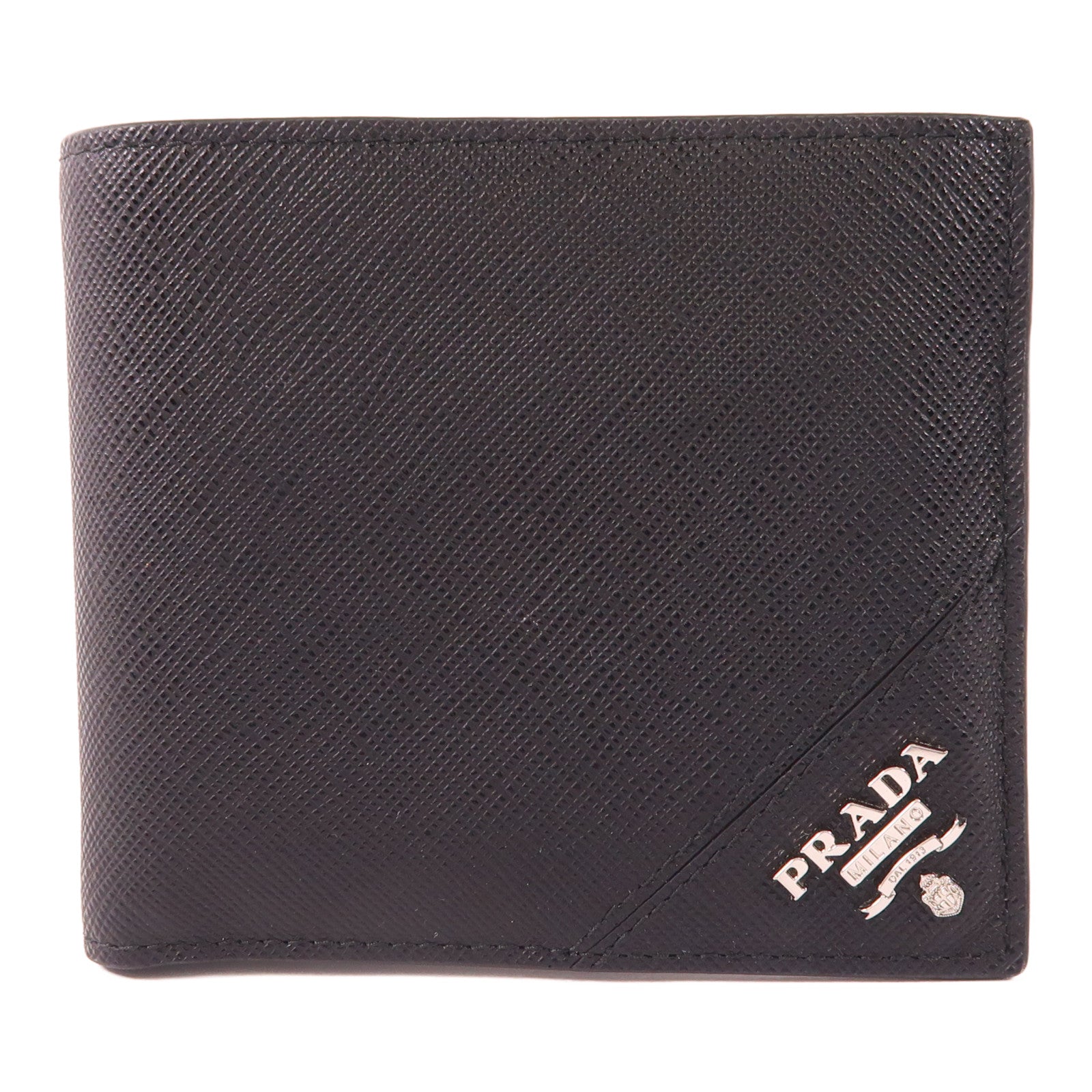 PRADA 牛皮皮革Wallet銀扣錢包