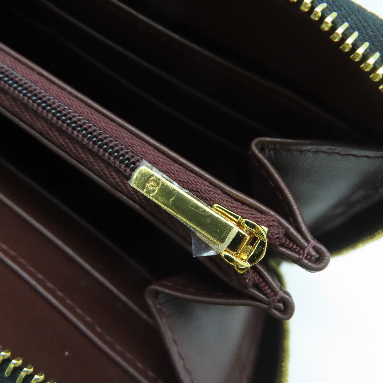 CHANEL 菱格Caviar皮革Long Wallet金扣長錢包黑色