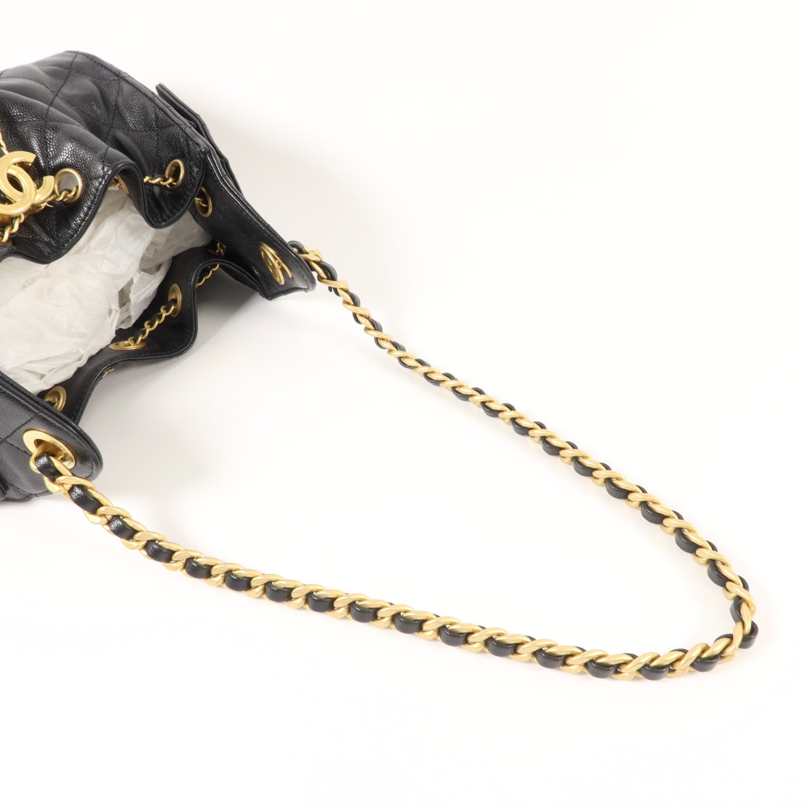 CHANEL 牛皮皮革25 Mini鏈帶肩背袋