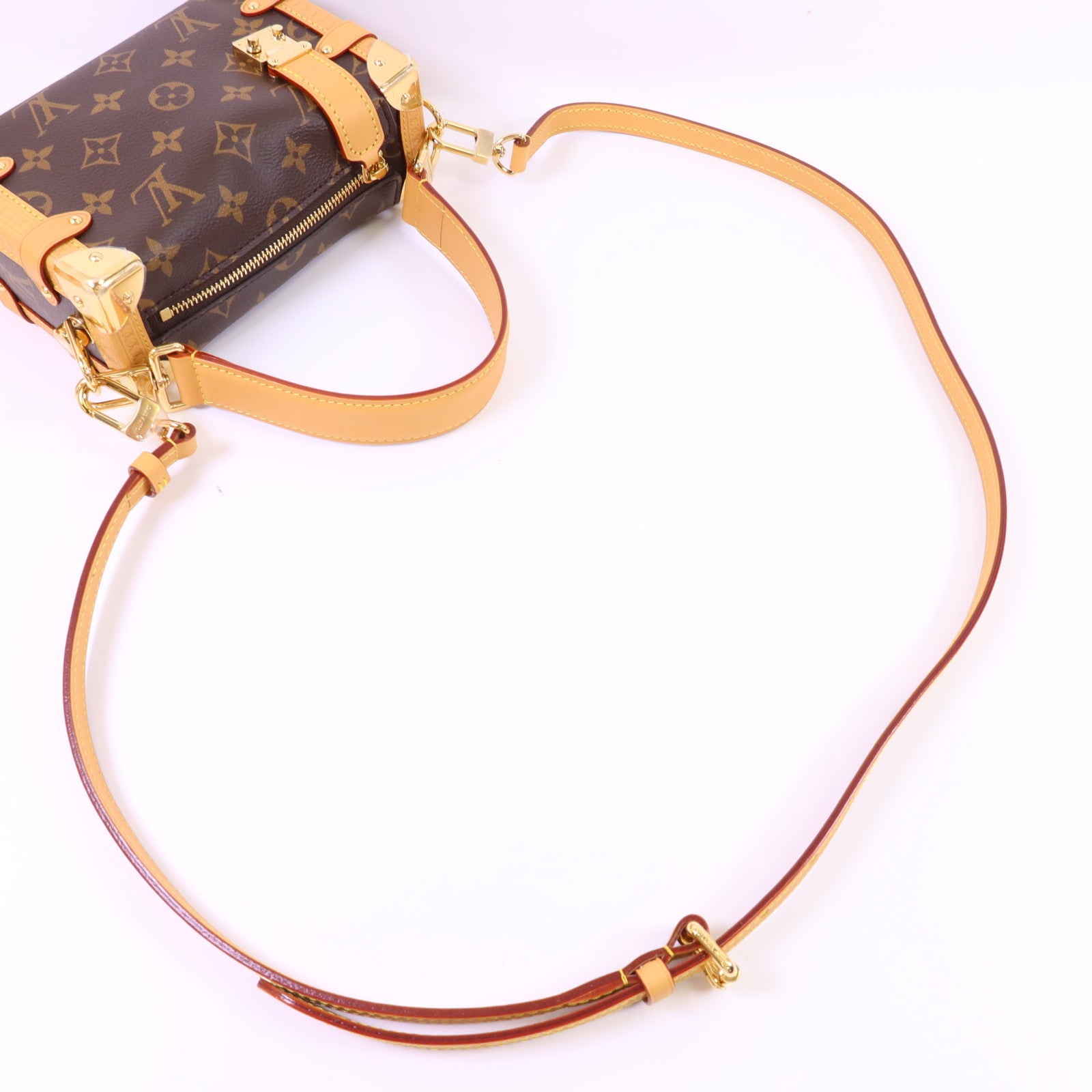 LOUIS VUITTON Monogram Side Trunk PM金扣手挽肩背兩用袋