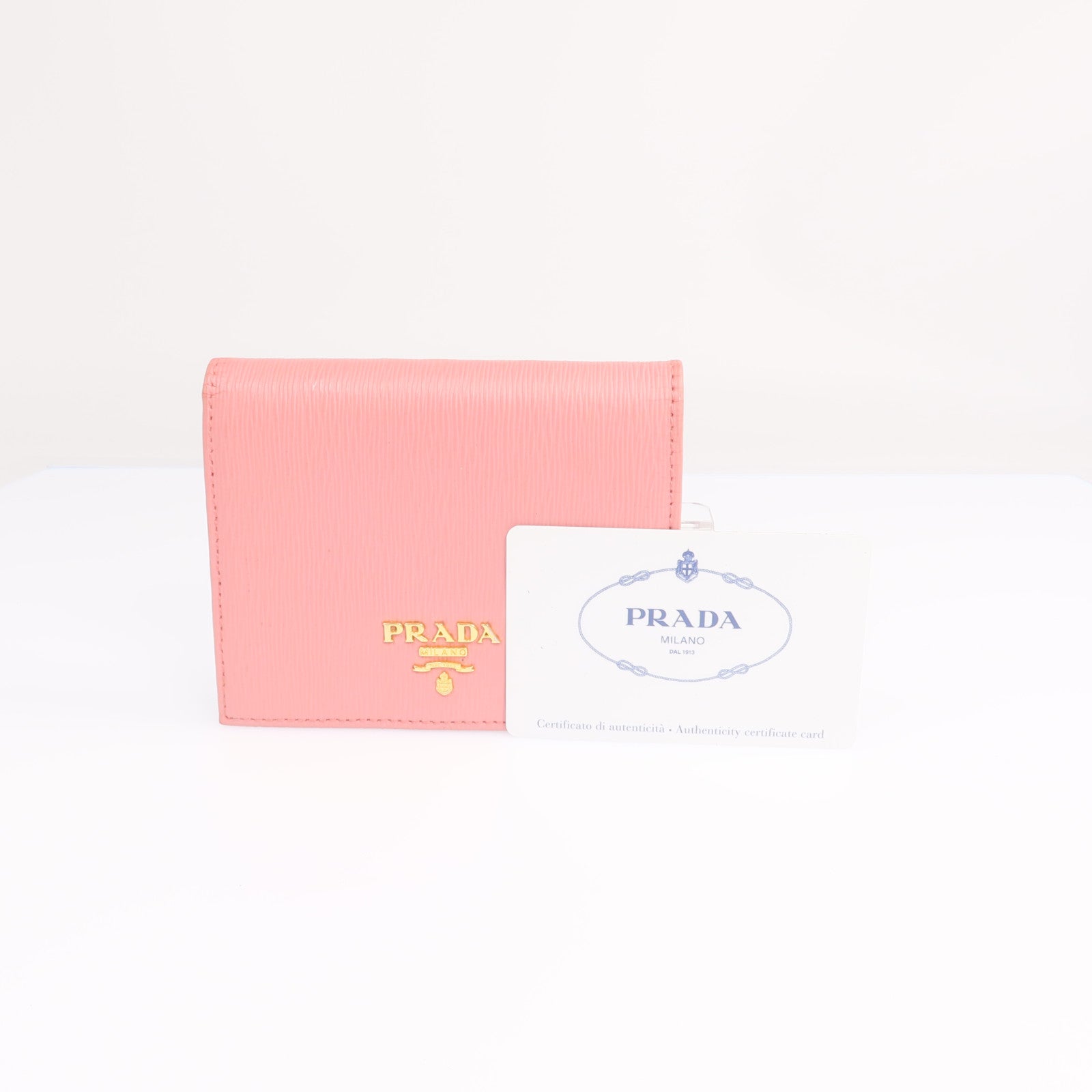PRADA 牛皮皮革Wallet金扣錢包