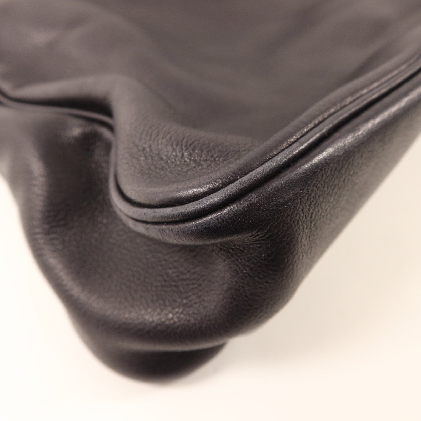 HERMES Evergrain皮革Massai銀扣肩背袋Noir
