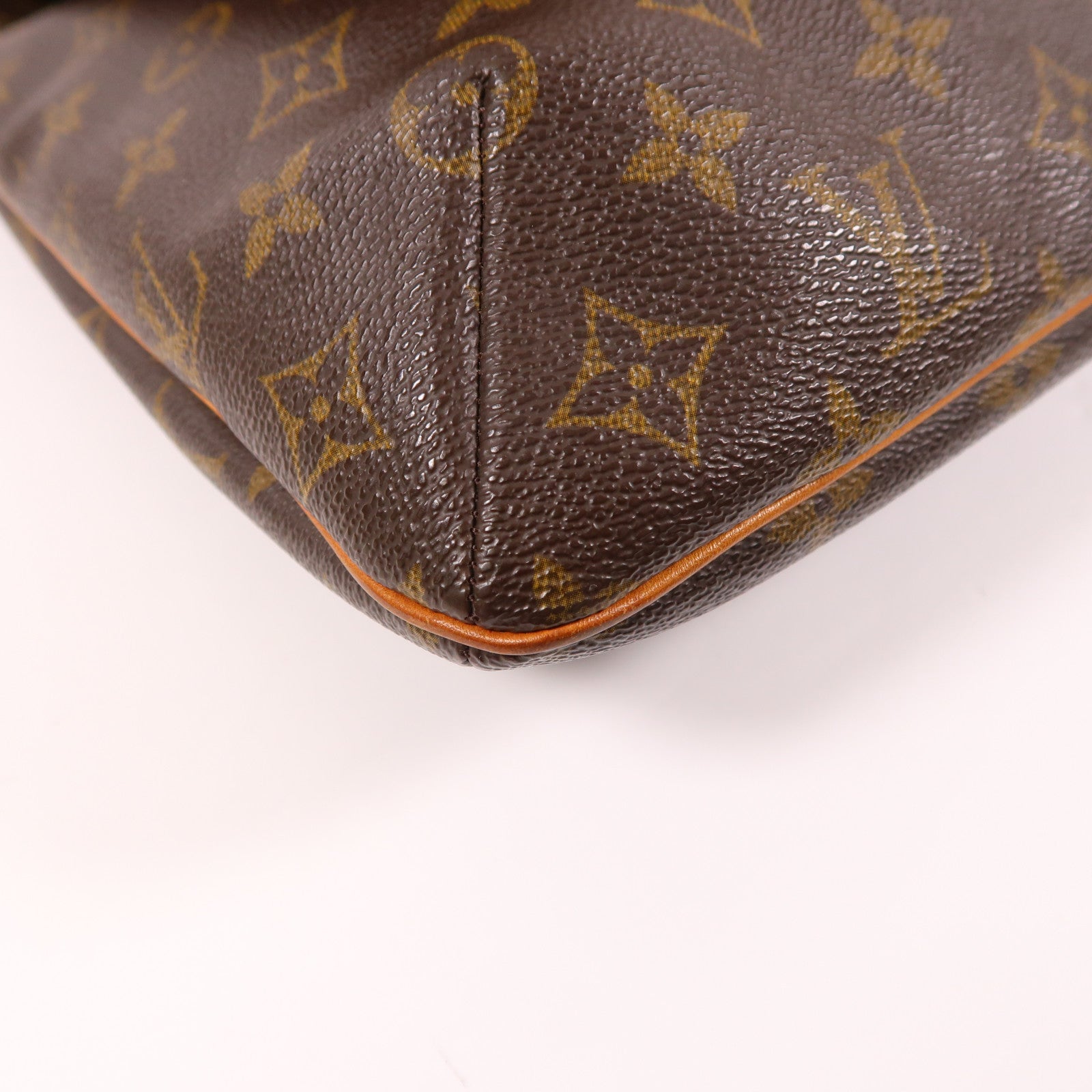 LOUIS VUITTON Monogram Musette金扣肩背袋棕色
