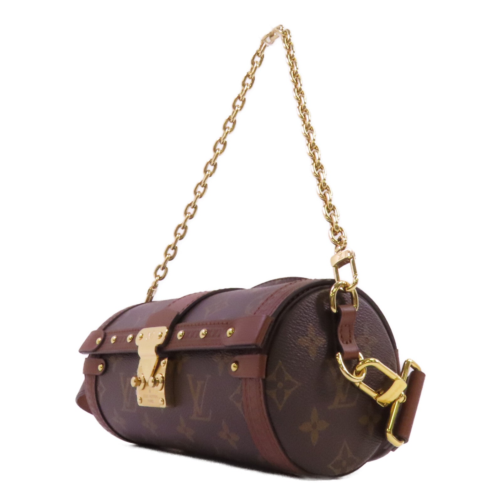 LOUIS VUITTON 【激減優惠】Monogram Papillon Trunk金扣鏈帶手挽肩背兩用袋