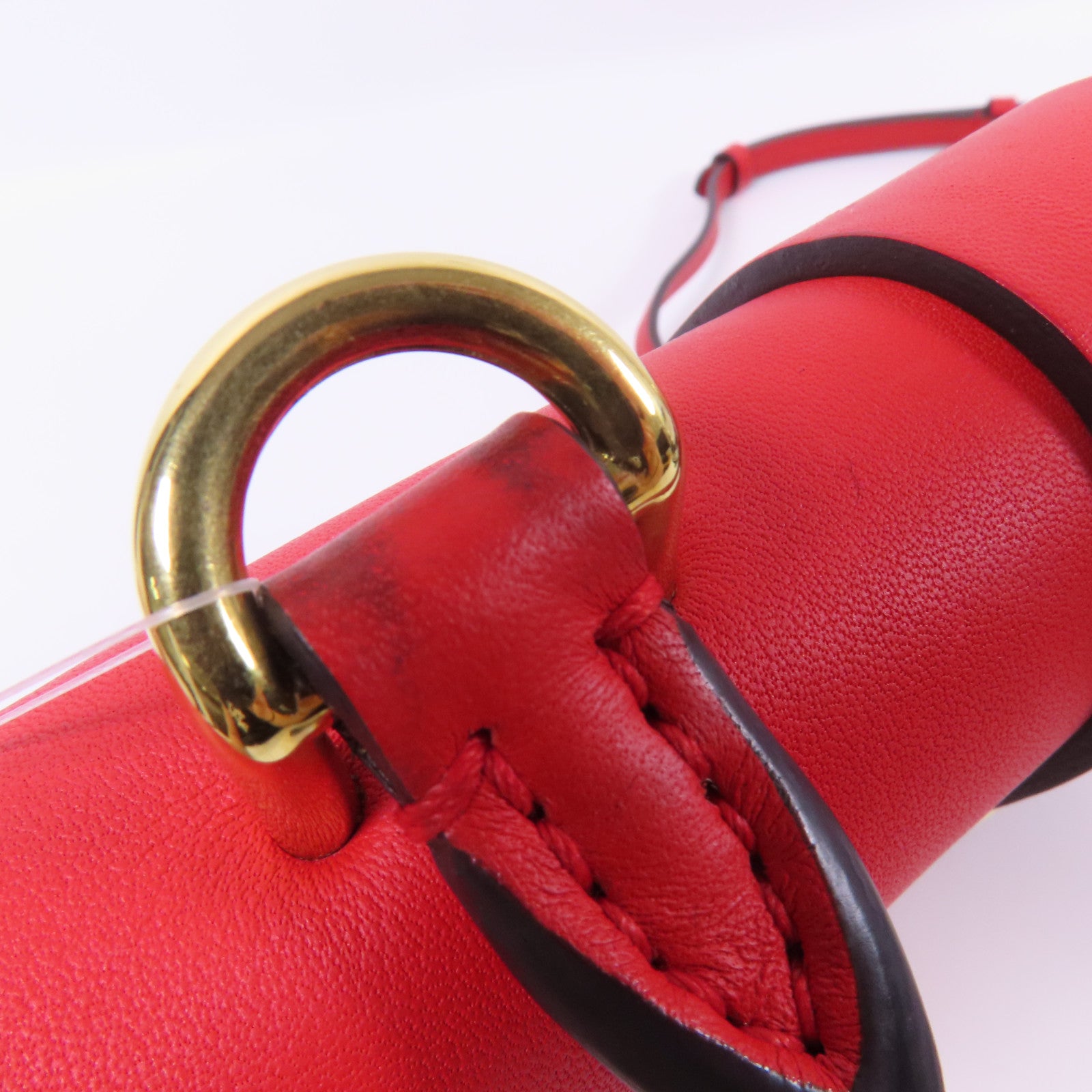 LOUIS VUITTON Monogram Locky BB金扣手挽肩背棕色/紅色