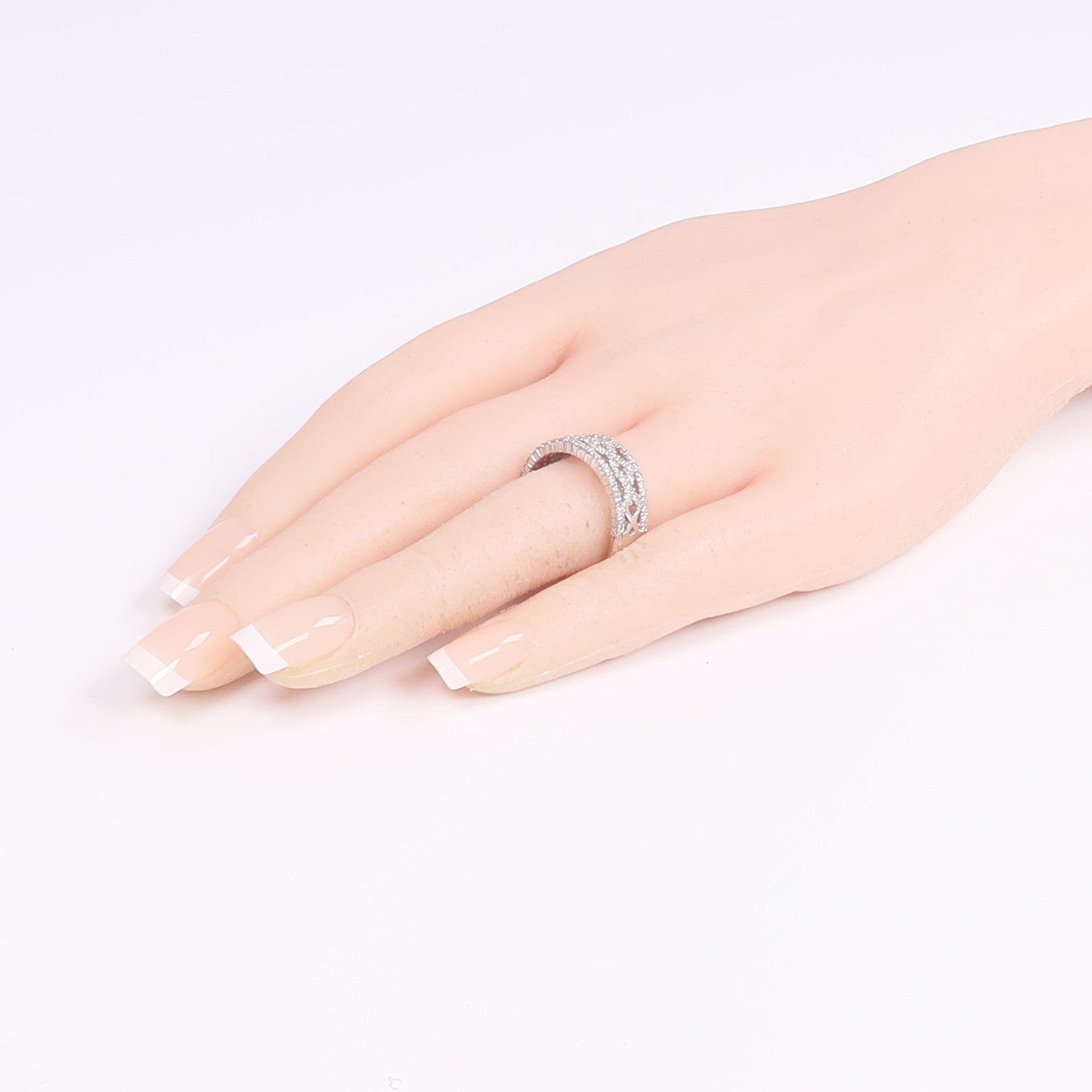 JEWELRY PT900鉑金Diamond Ring鑽石戒指US#8.75